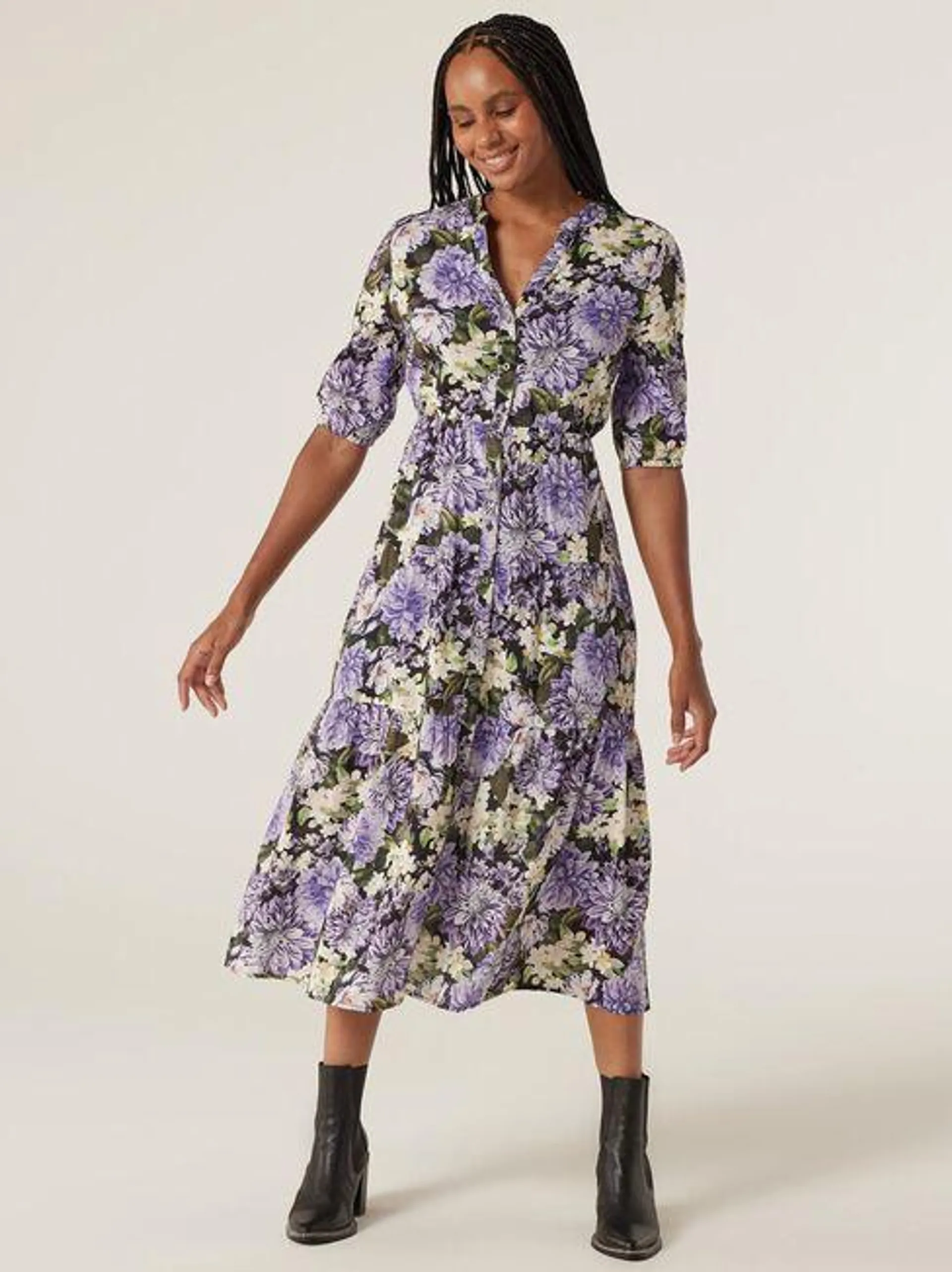 Morgan Tiered Midi Dress