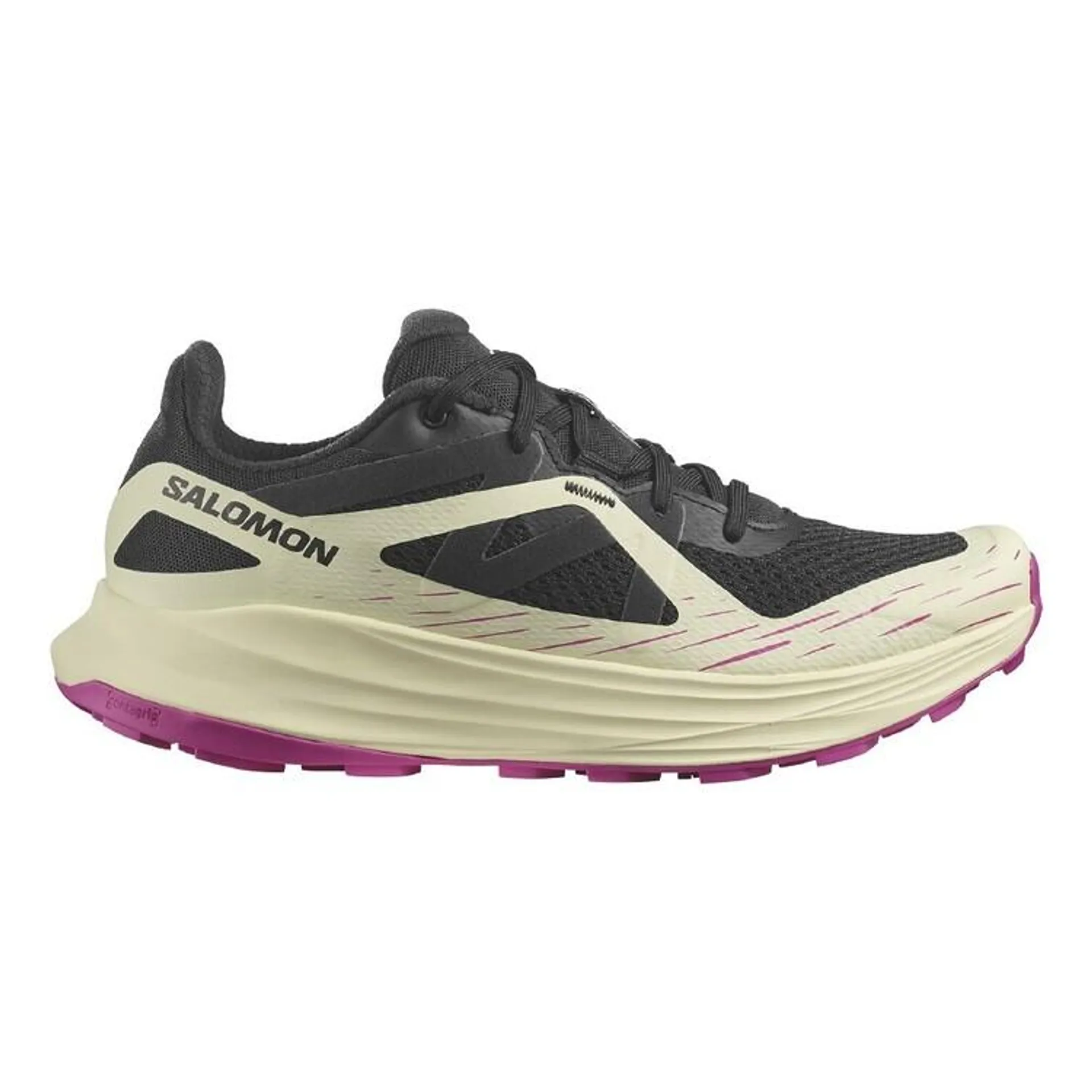 Salomon Women's Ultra Flow Shoes Black, Yellow & Violet