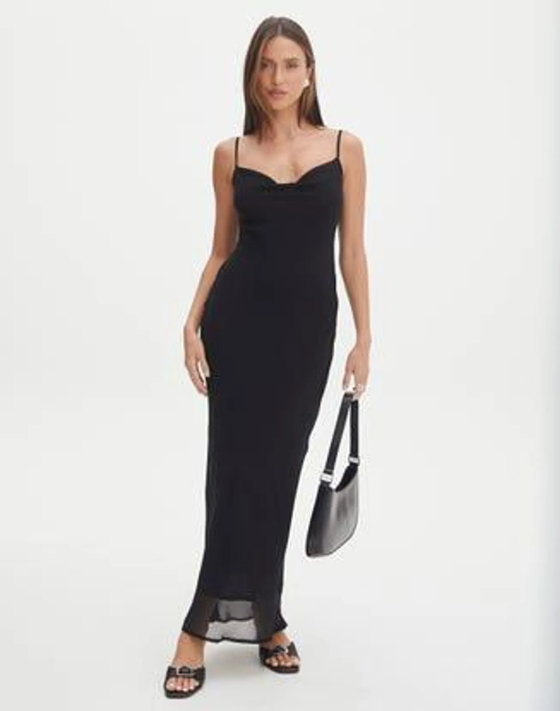 Cowl Neck Maxi Dress