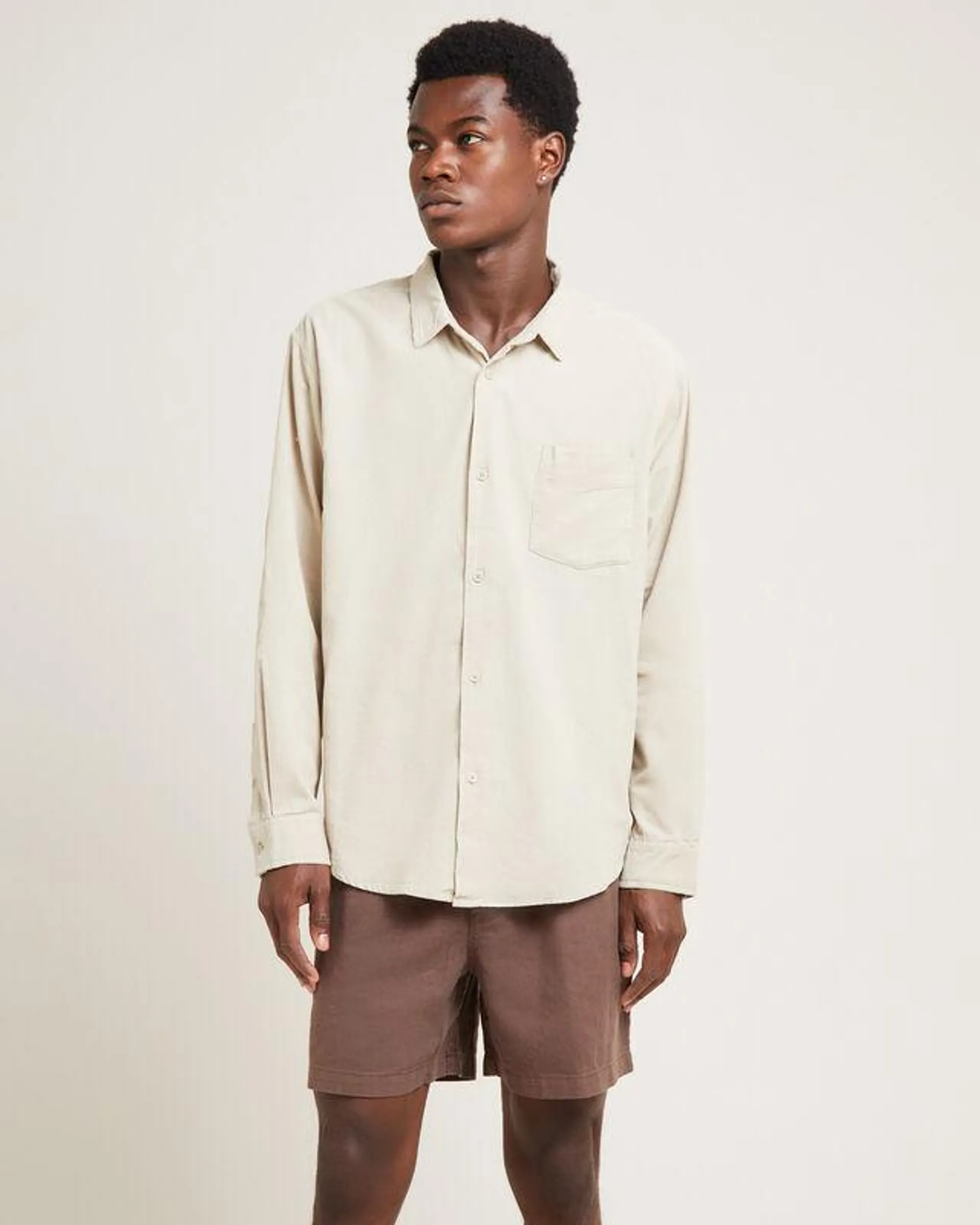 Grover Cord Long Sleeve Shirt Natural