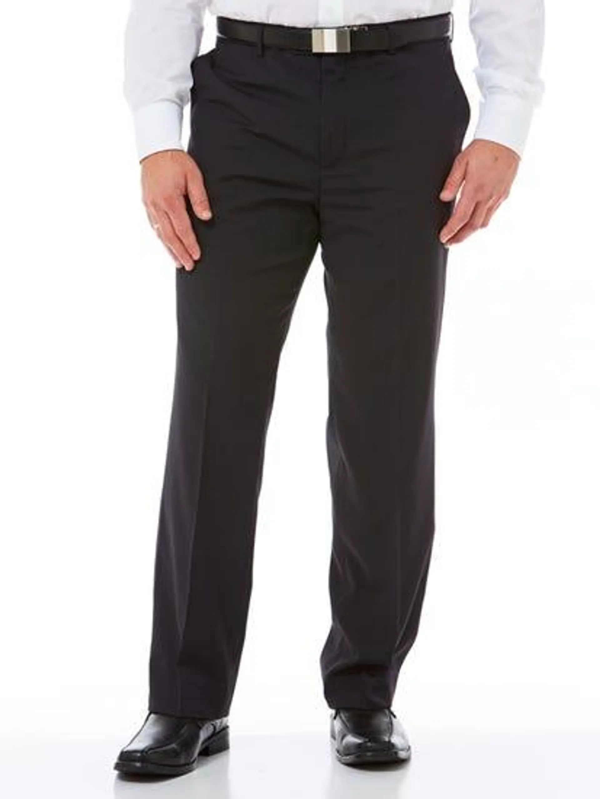 Microfibre Trousers Navy - Regular Fit