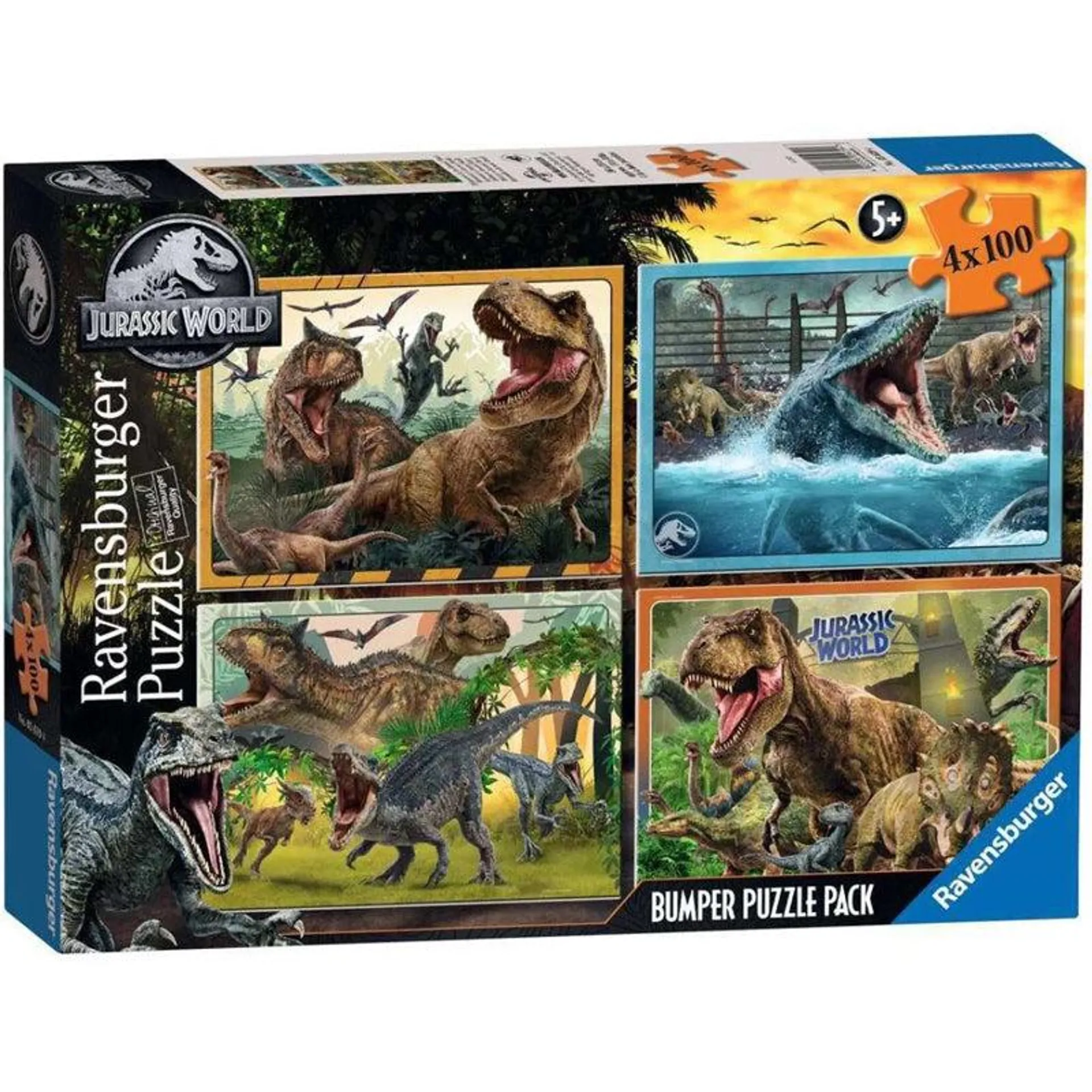 Ravensburger Jurassic World Bumper Puzzle Pack 4x100p