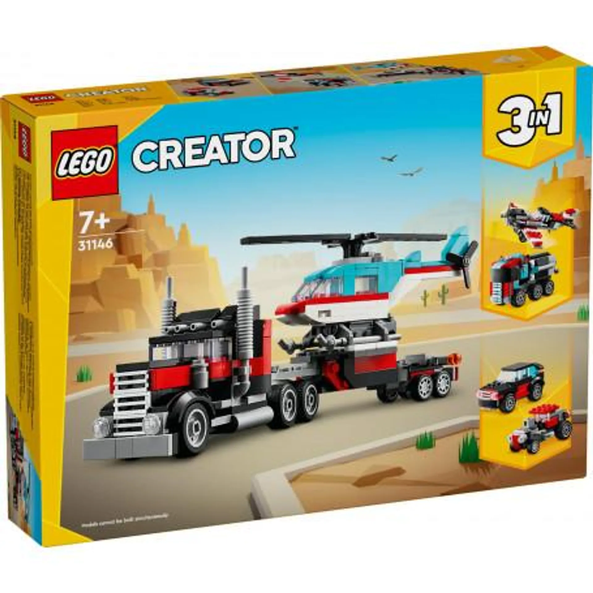 LEGO Creator Flatbed Truck with Helicopter 31146