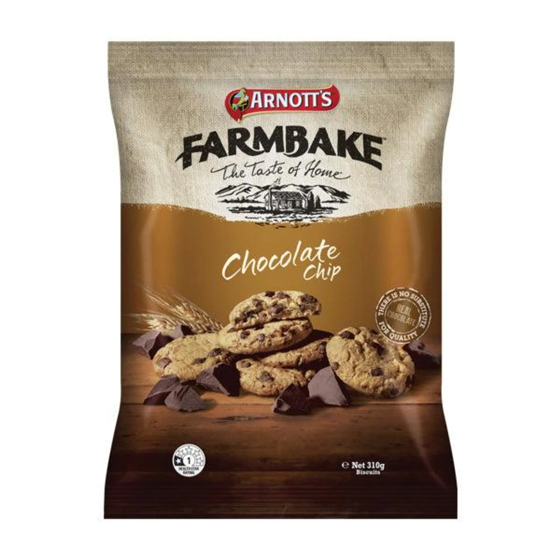 Arnotts Farmbake Choc Chip Cookies 310g