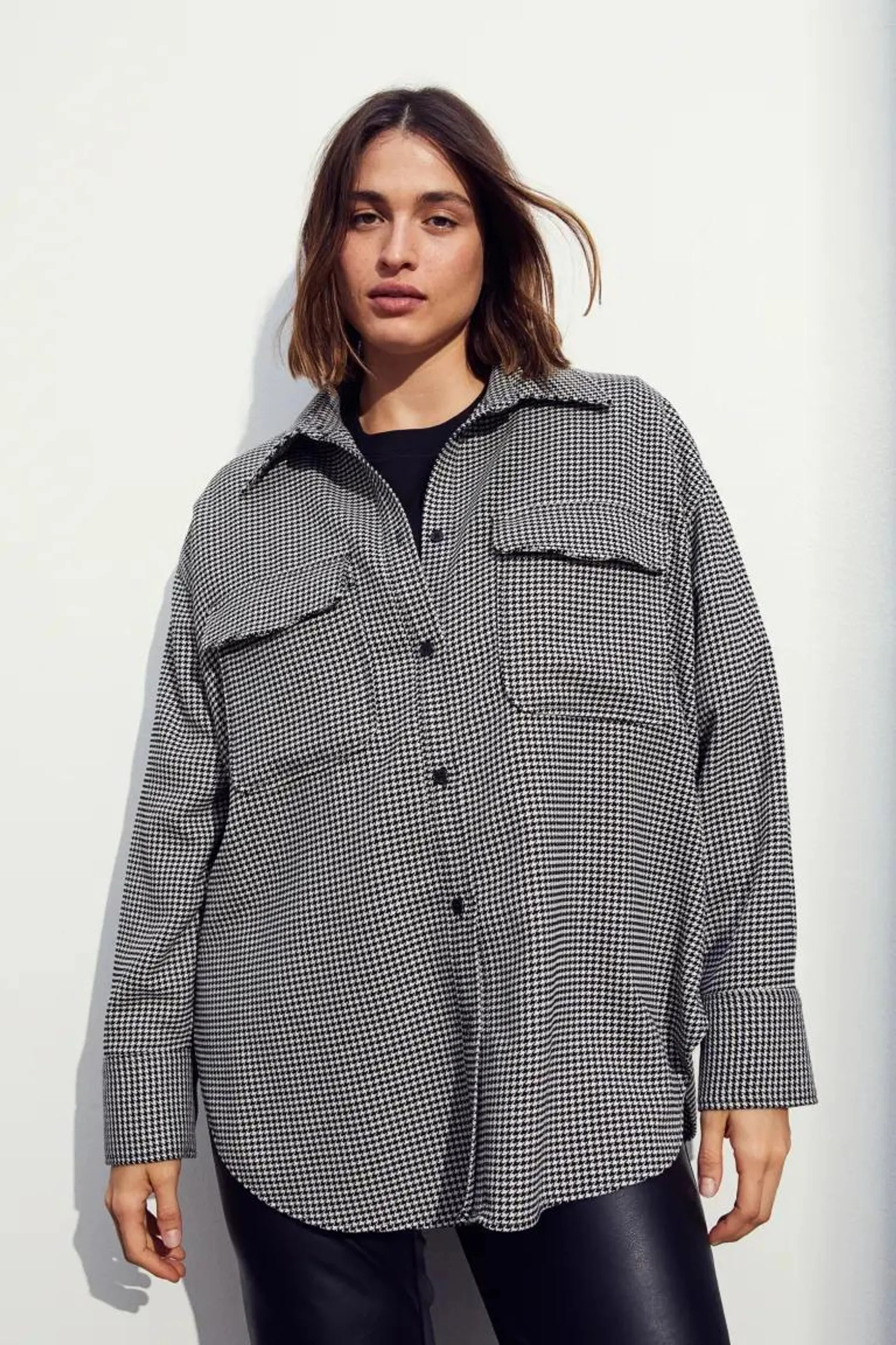 Oversized Twill Shirt Jacket