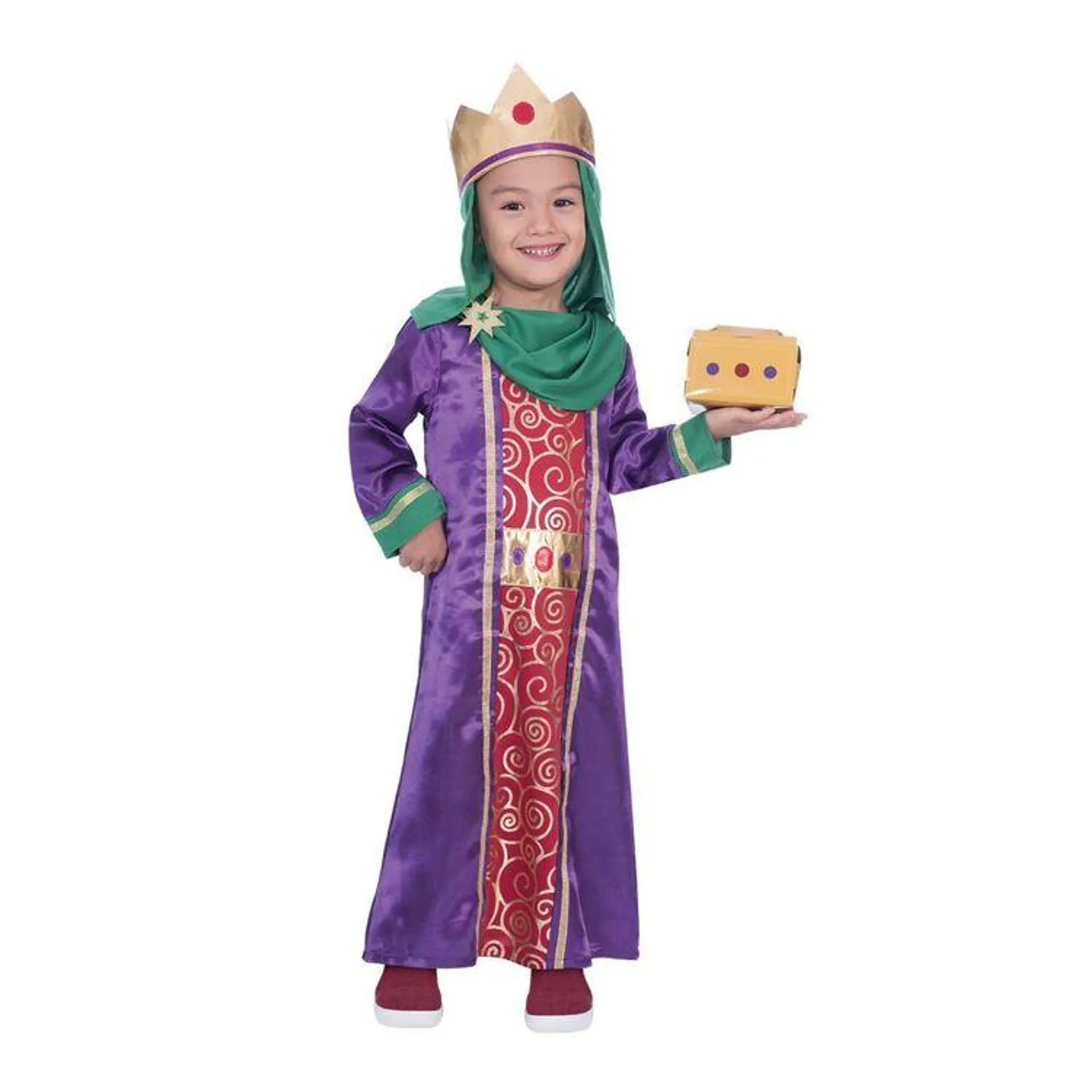 Nativity King Wise Man Child Costume Multicoloured