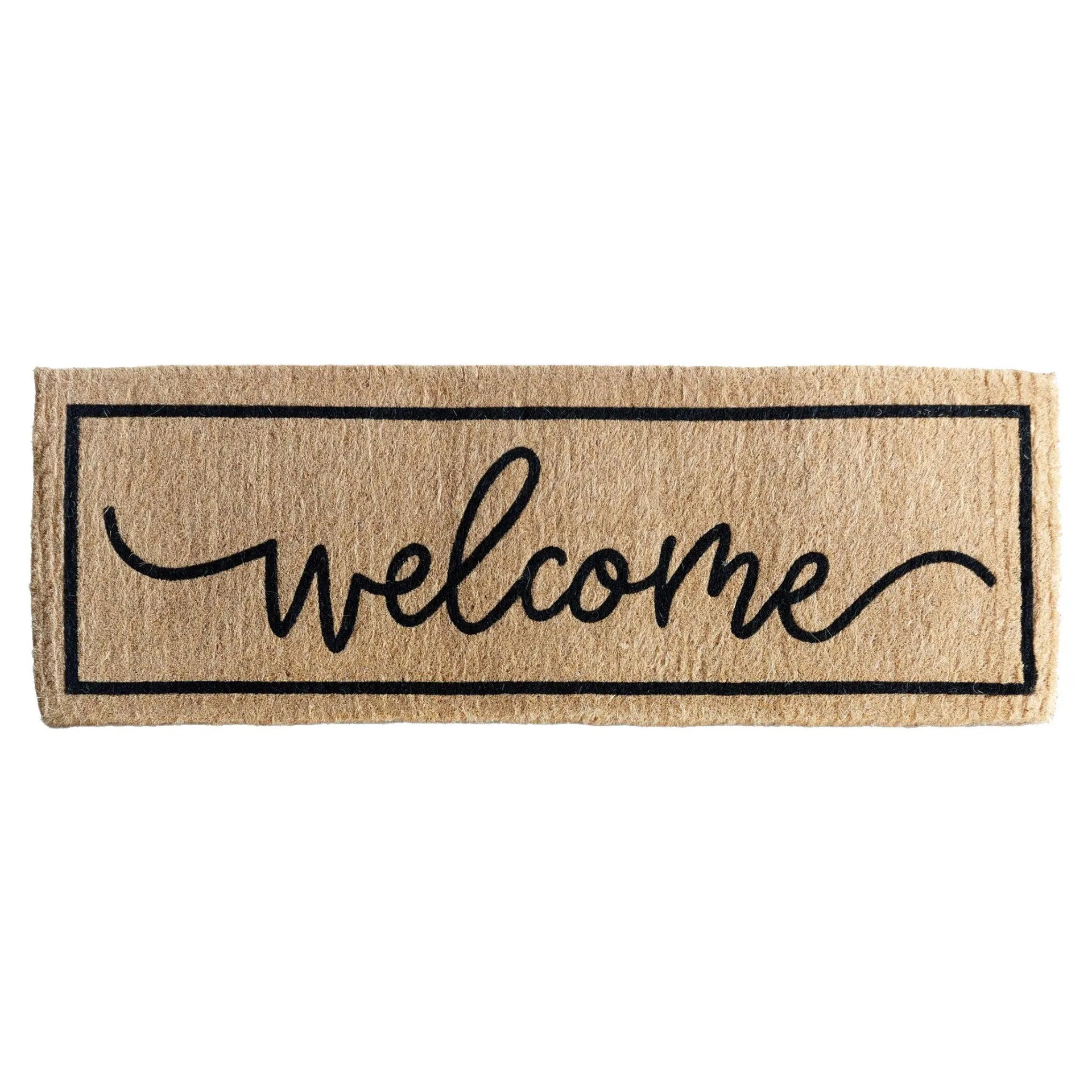 Welcome Long Coir Doormat 120x40cm