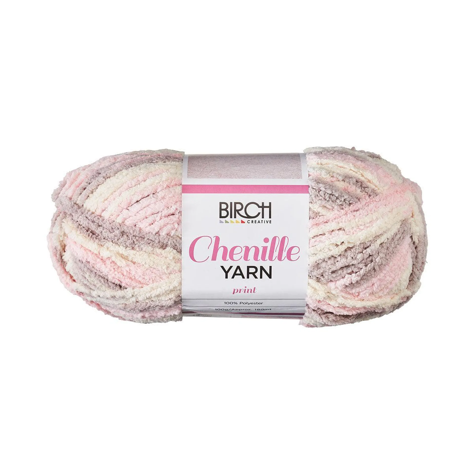 Birch Yarn Chenille Pink Clay 100g