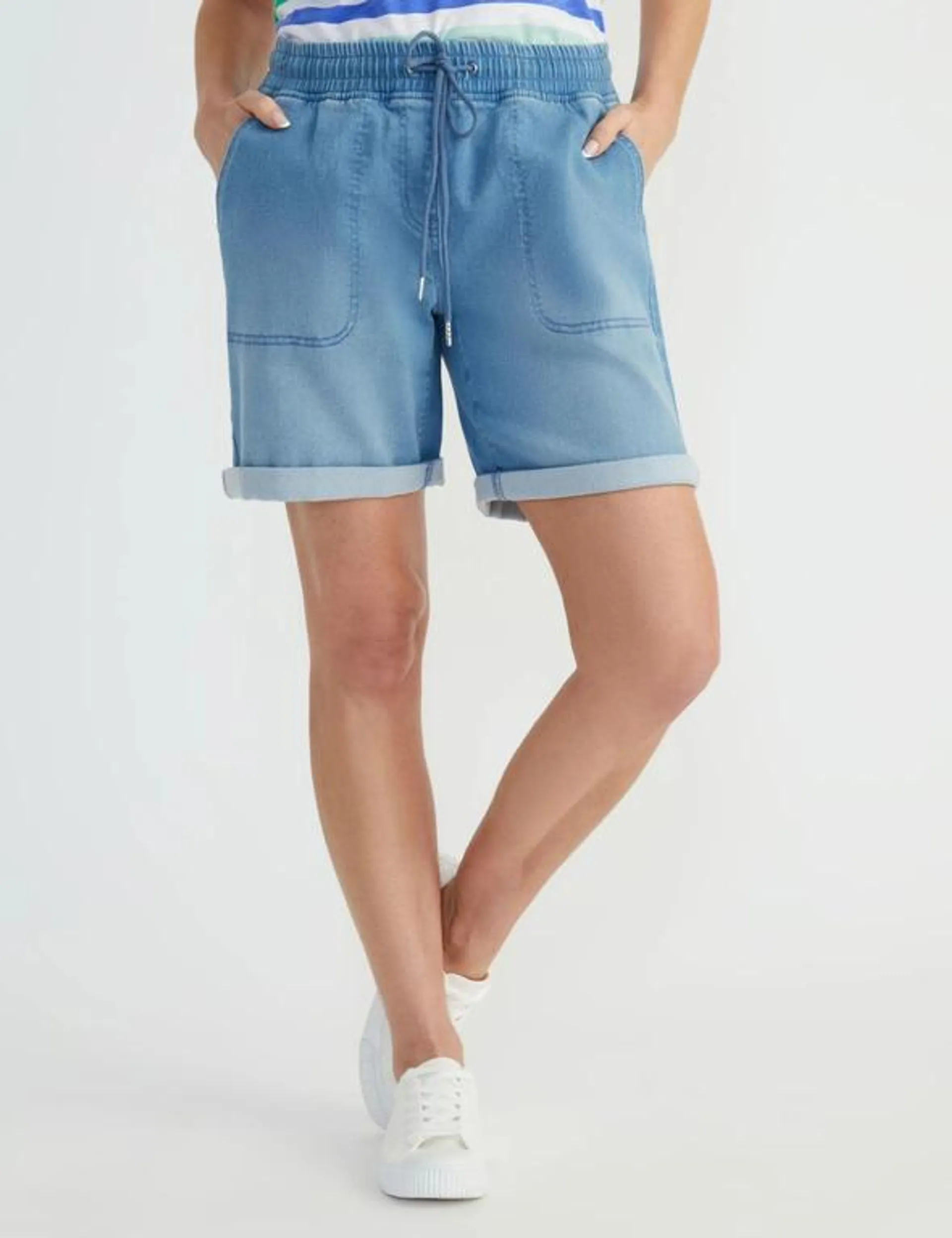 Millers Drawcord Denim Jogger Short