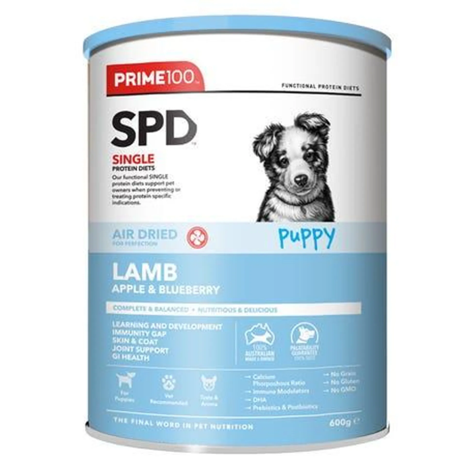 Prime100 Air Dried Lamb Apple & Blueberry Puppy Food