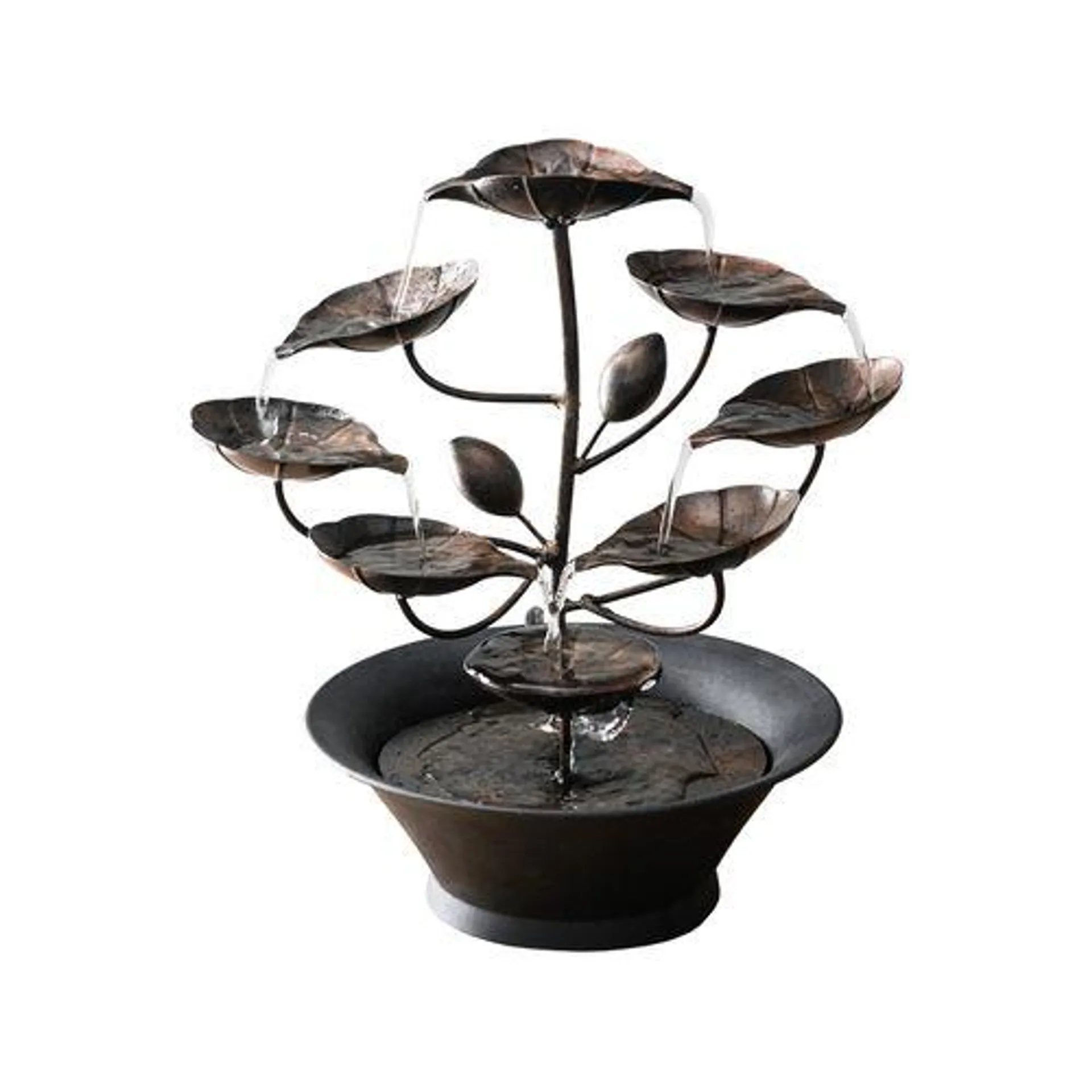 Northcote Pottery 31cm Bronze Lotus Water Fountain