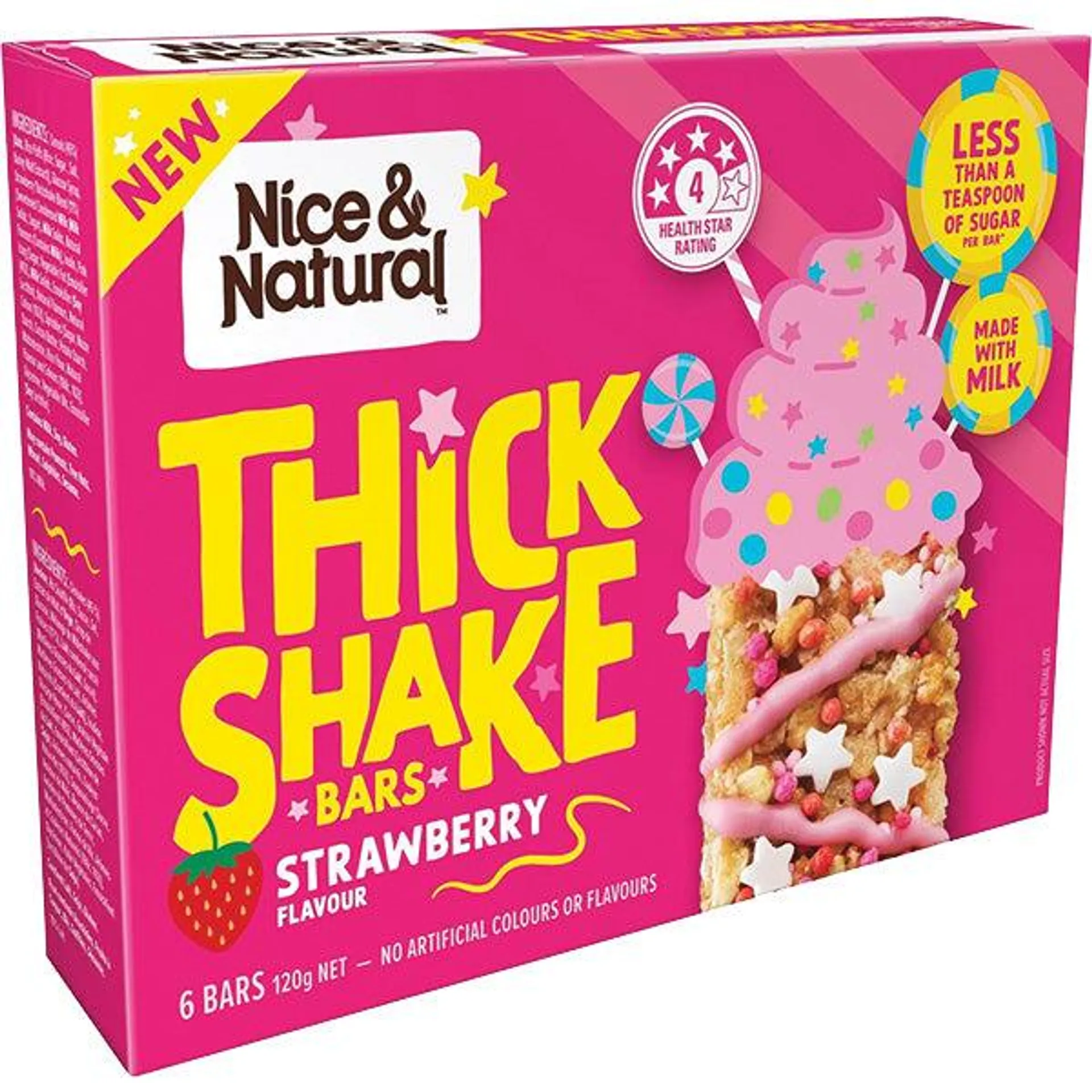 3 for $5 - Nice & Natural Thick Shake Strawberry Bars 6pk