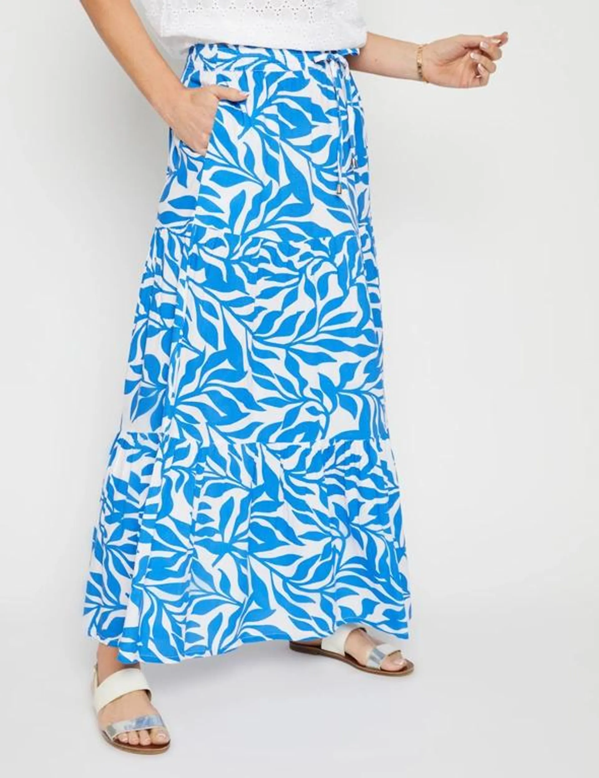 Millers Tiered Rayon Maxi Skirt