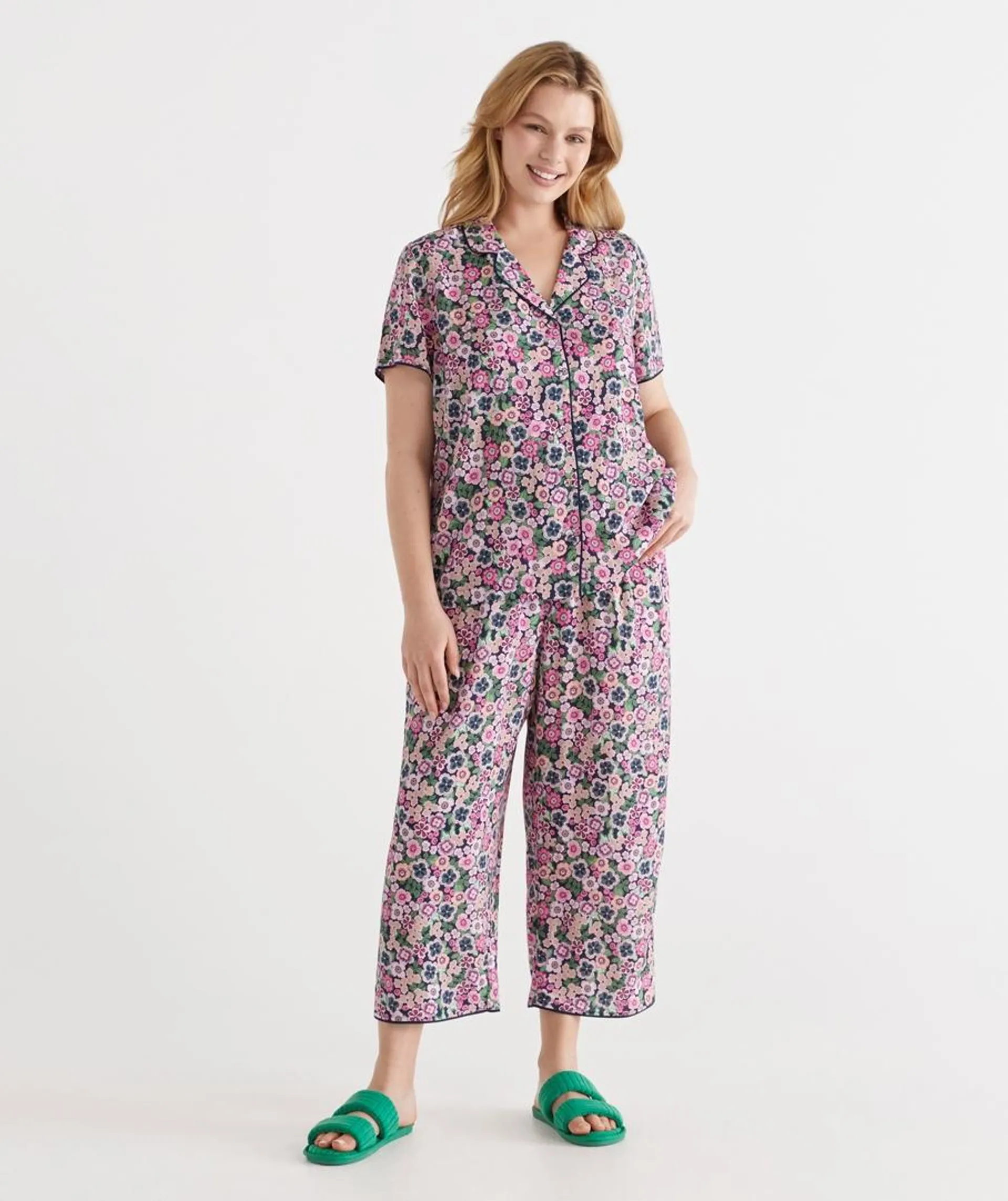 Floral 3/4 Pyjama Set