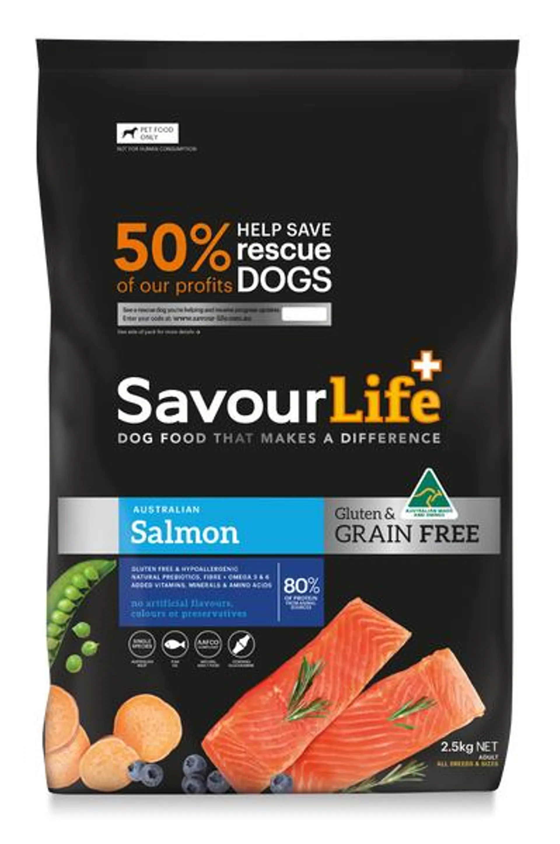 SavourLife - Grain Free Salmon Dog Dry Food (2.5kg)