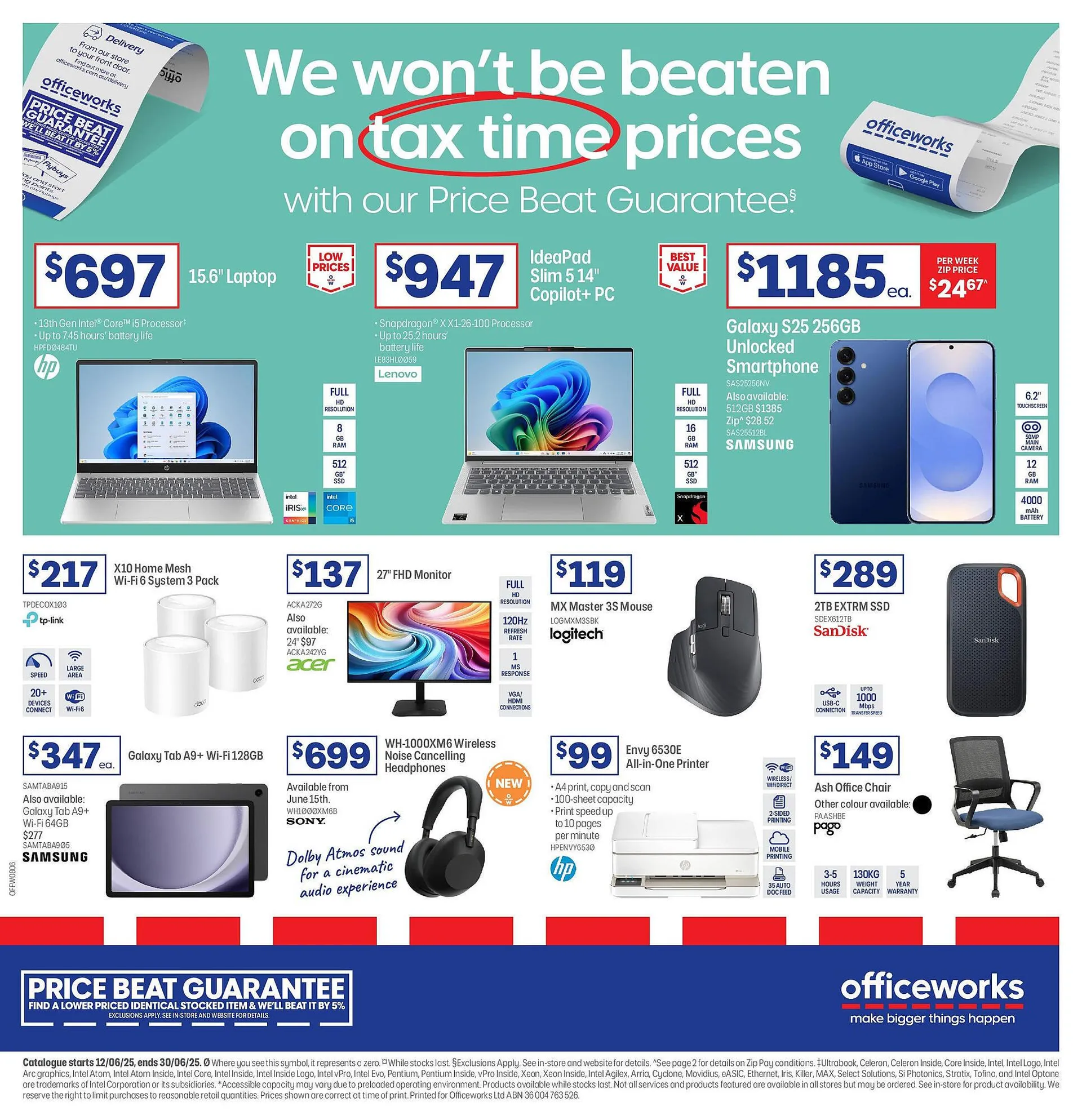 Officeworks catalogue - Catalogue valid from 11 June to 30 June 2025 - page 1