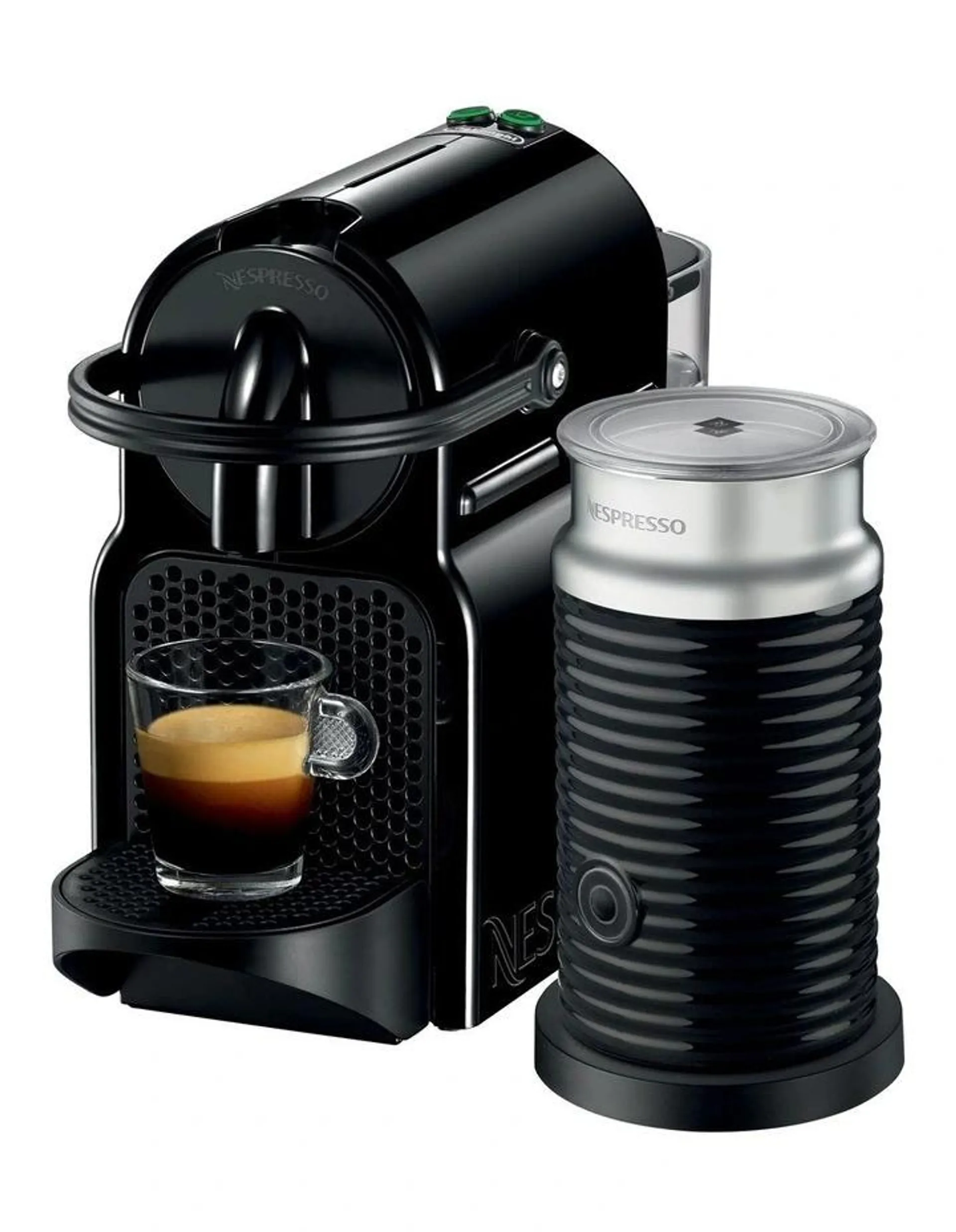 Inissia Capsule Coffee Machine & Aeroccino 3 in Black EN80BAE