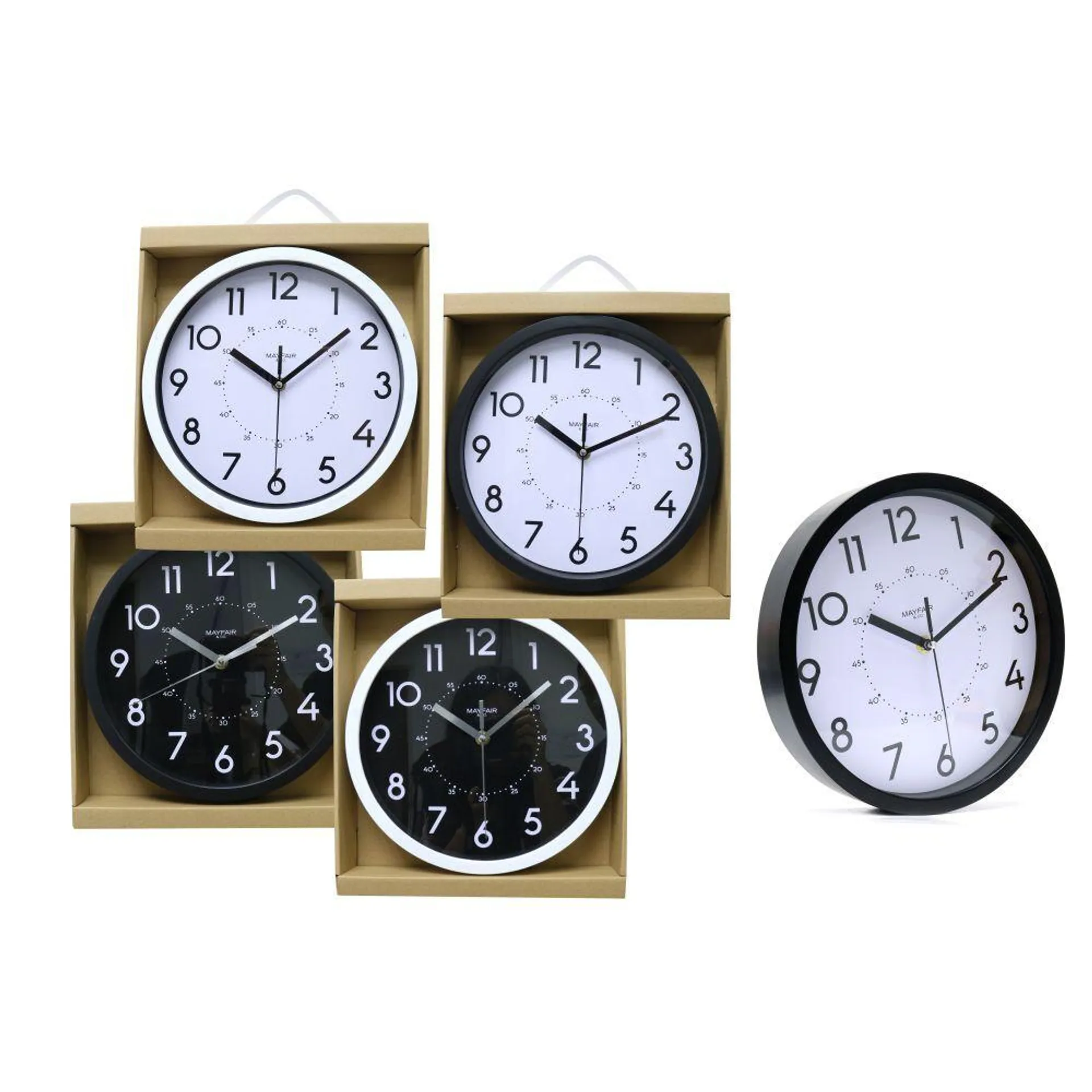 Clock Round Big Numbers 25Cm