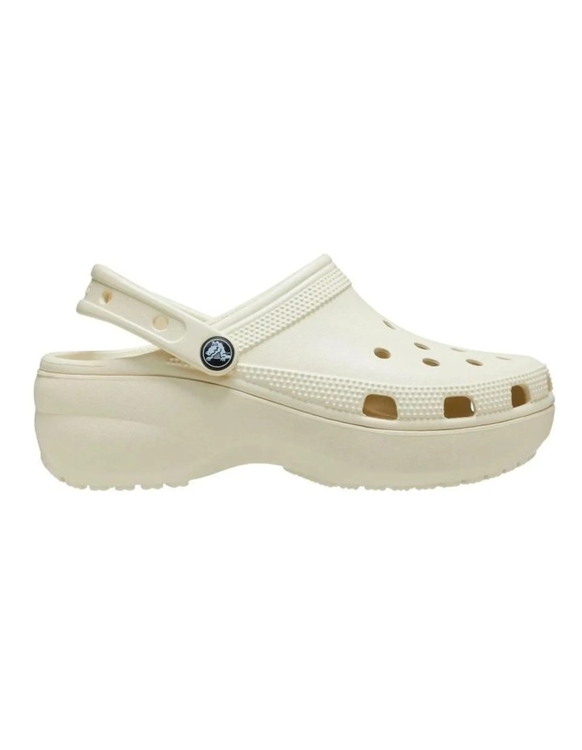 Classic Flatform Clog in Bone