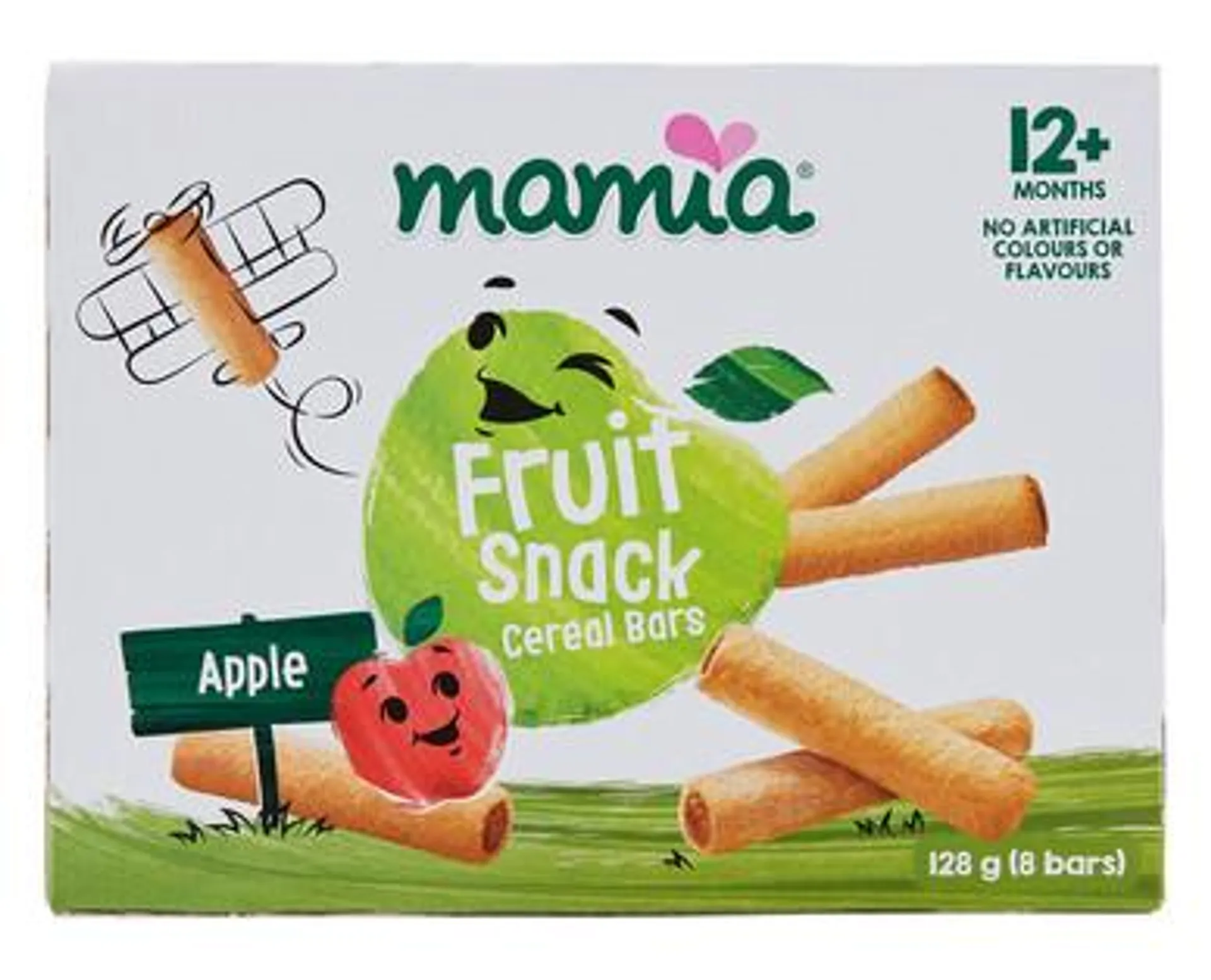 Mamia ® Fruit Snack Cereal Bars Apple 12mth+ 8pk 128g