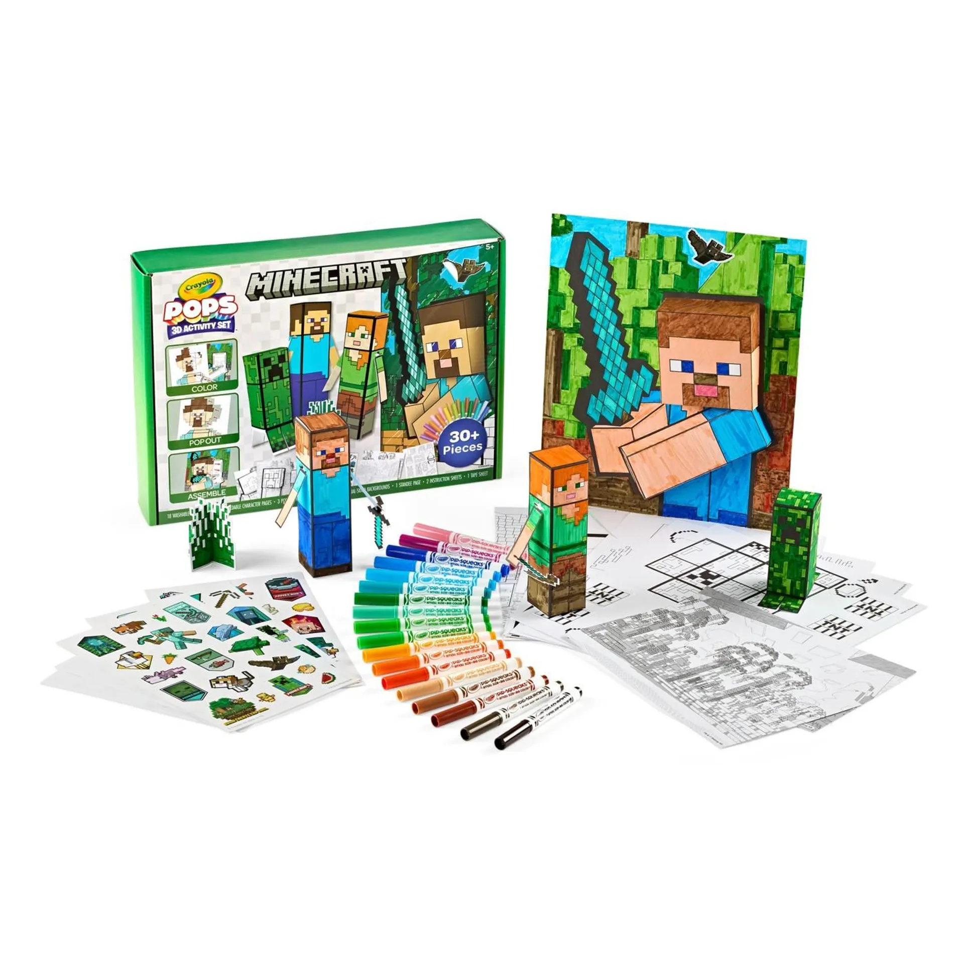 Crayola Pop's 3D Minecraft Activity Set