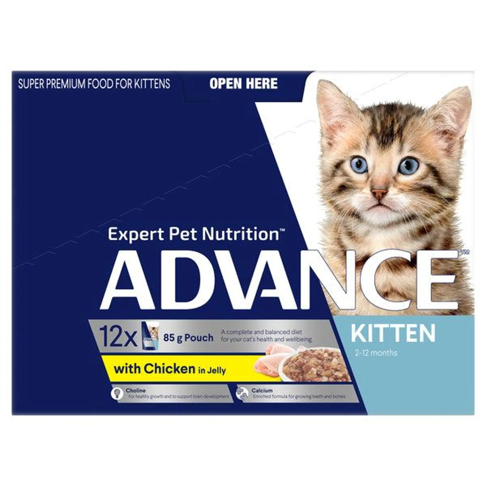 ADVANCE - Kitten Chicken in Jelly Cat Wet Food (12pk x 85g)