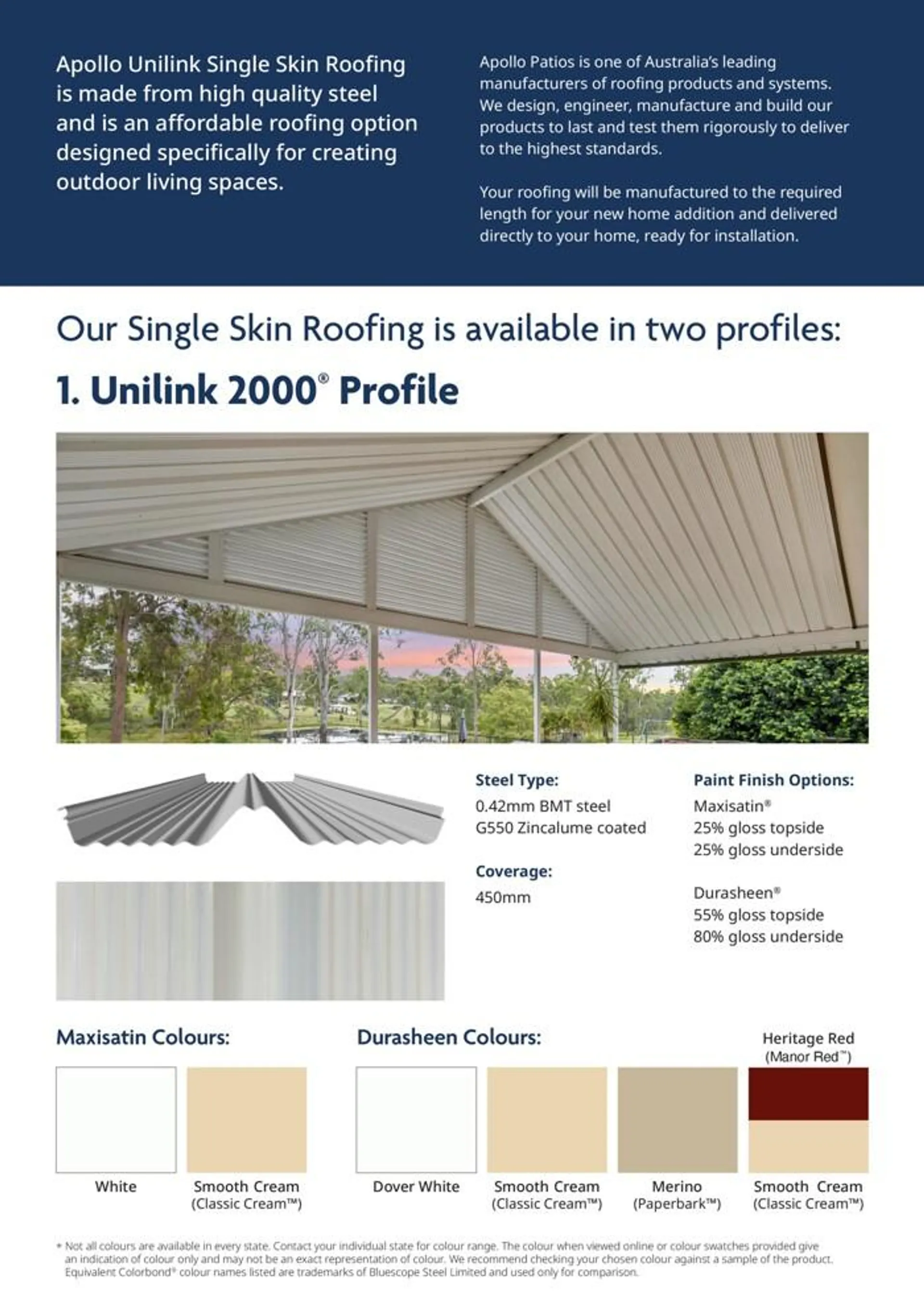 Unilink Single Skin Roofing - 2