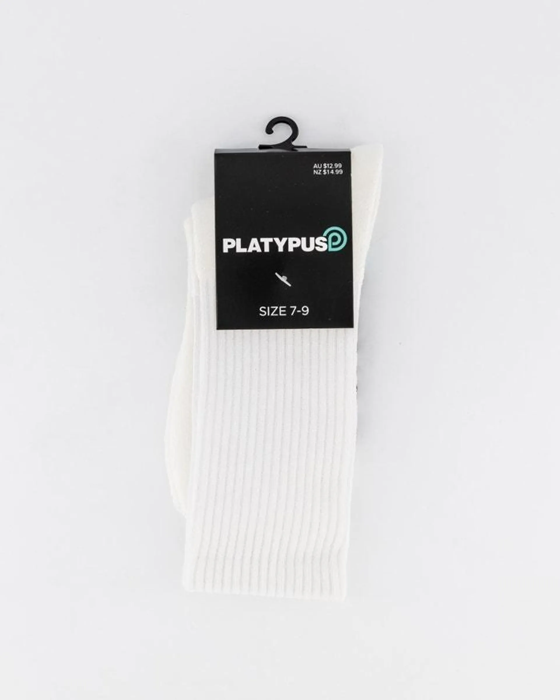 Platypus Crew Ribbed Socks