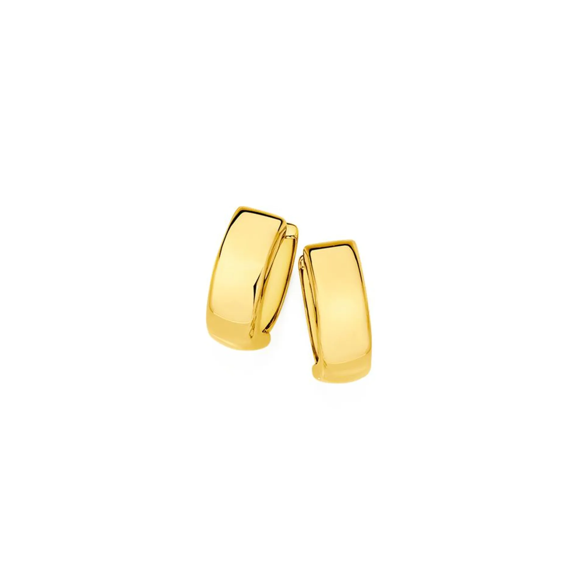 9ct Gold 10mm Huggie Earrings