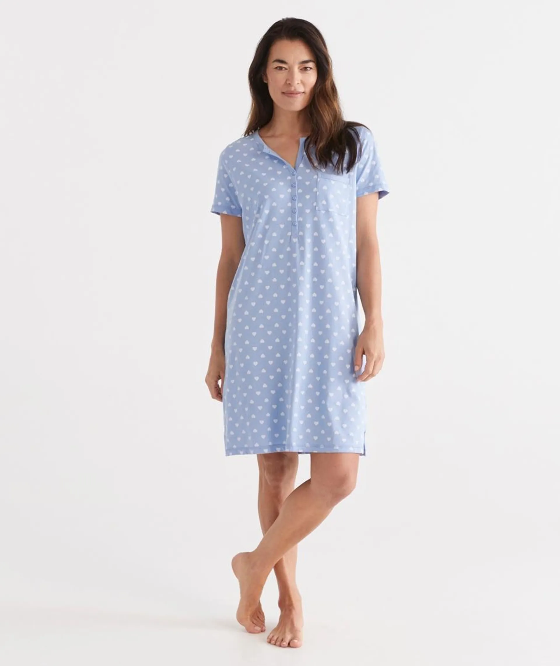 Australian Cotton Heart Print Nightie