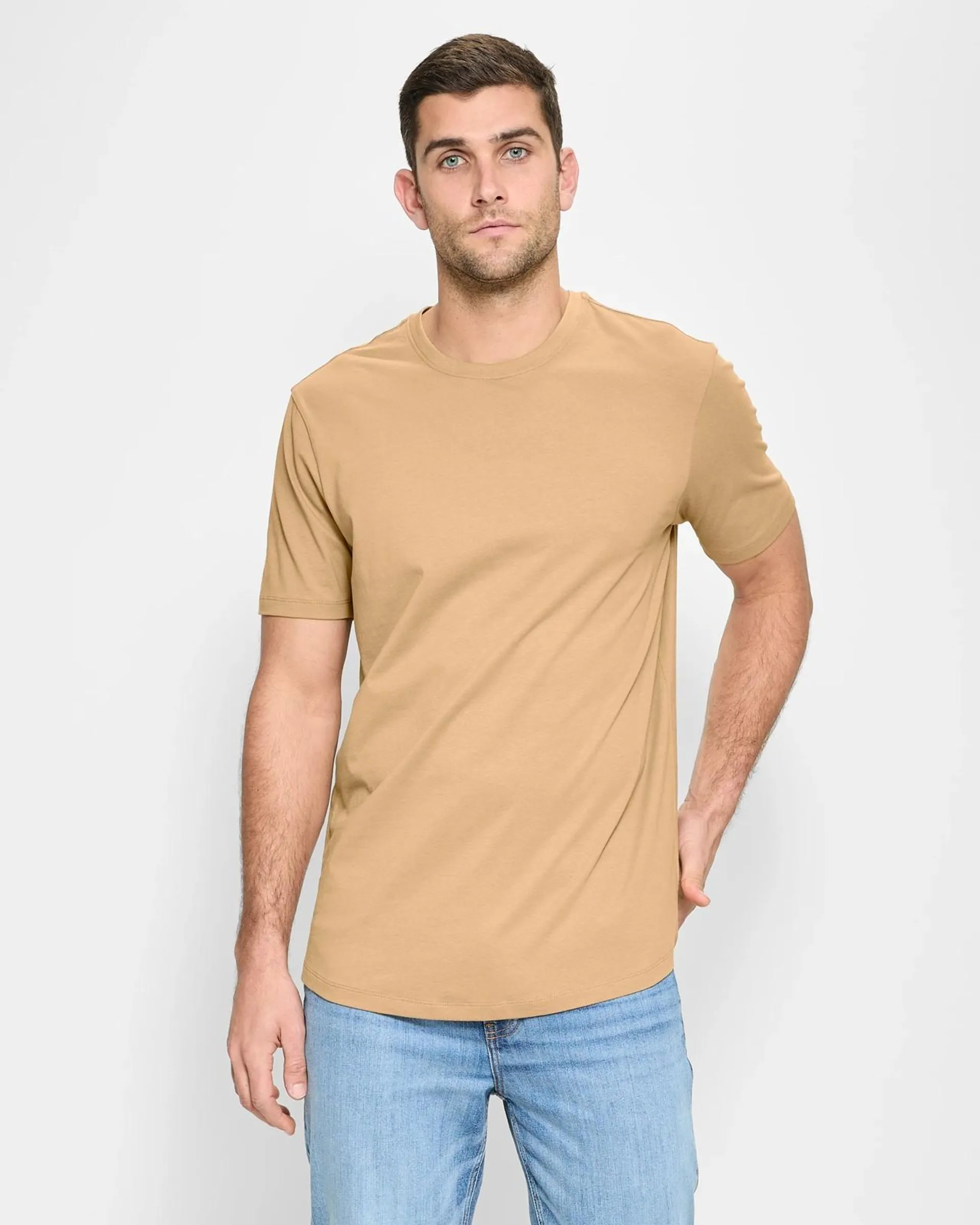 Australian Cotton Curved Hem T-Shirt