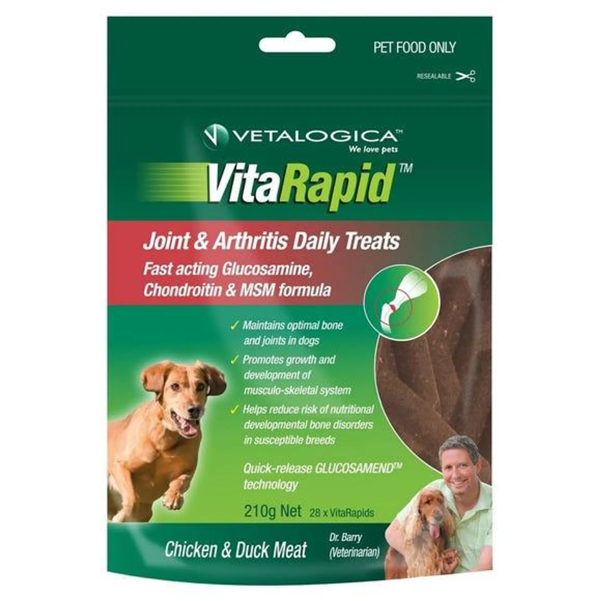 VITARAPID Dog Treats Joint & Arthritis 210g