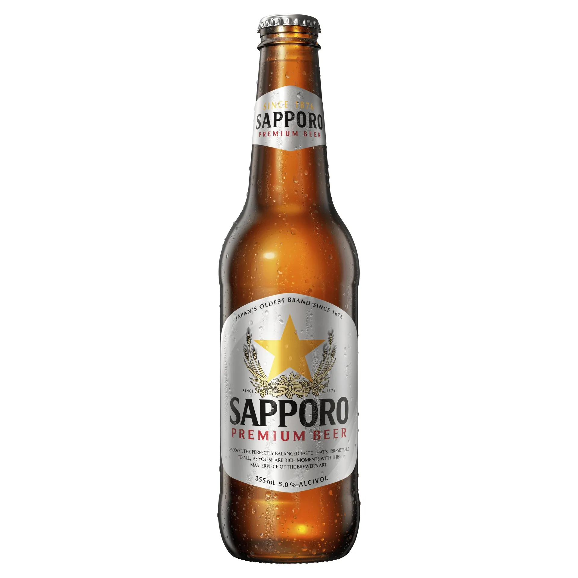 Sapporo Premium Beer 24 x 355mL Bottle