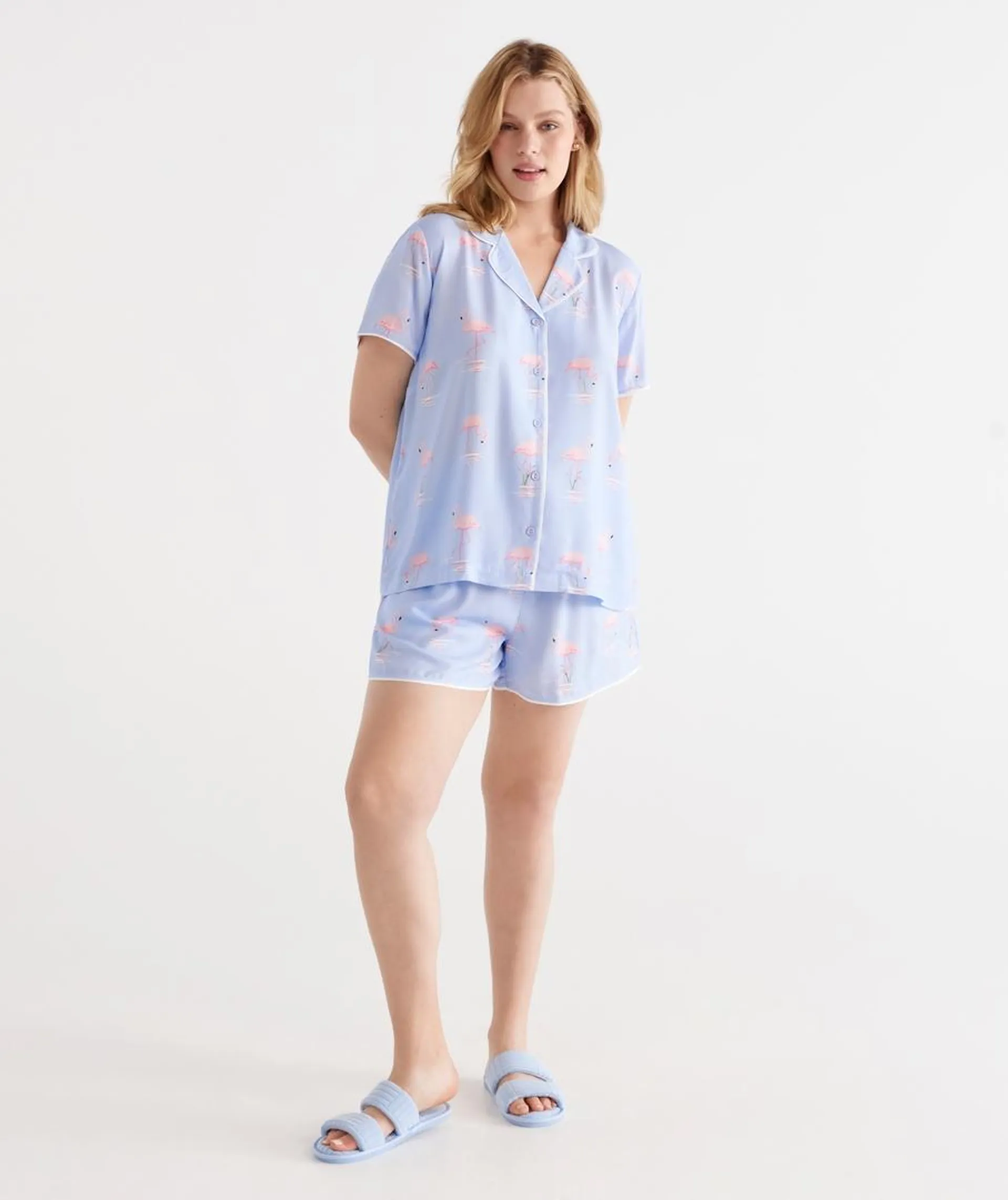 Flamingo Pyjama Shortie Set