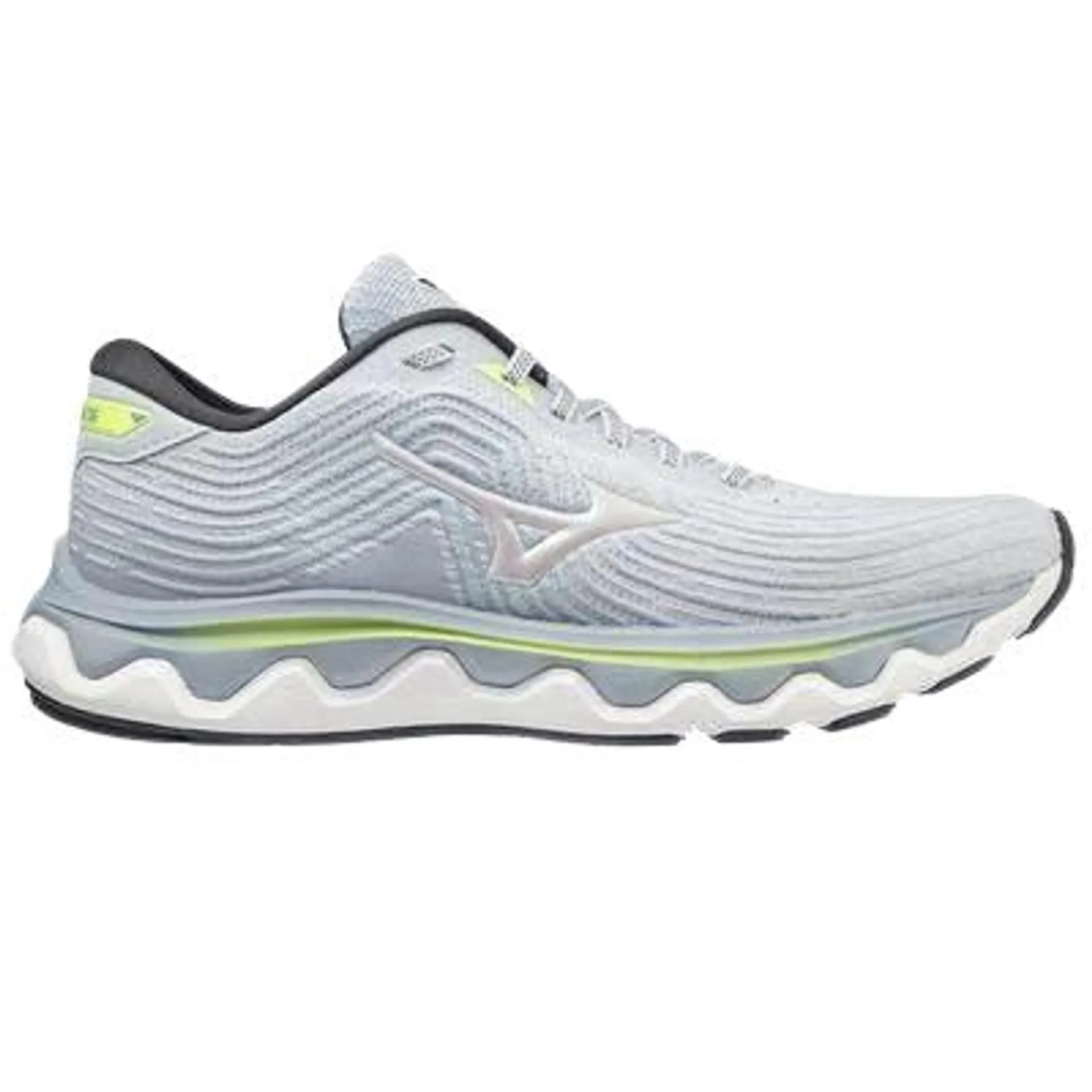 Mizuno Wave Horizon 6 - Womens - Heather/White/Neo Lime