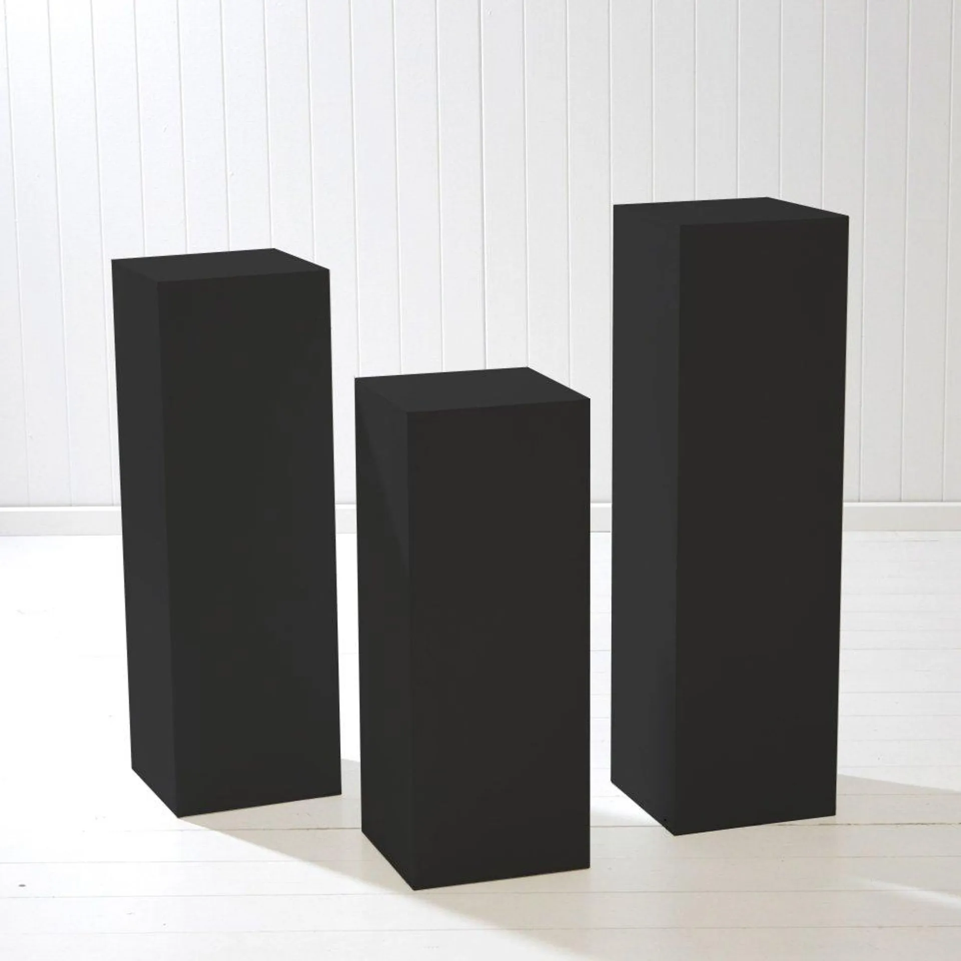 Plinth Wooden Black 75cm x 30cm HIRE