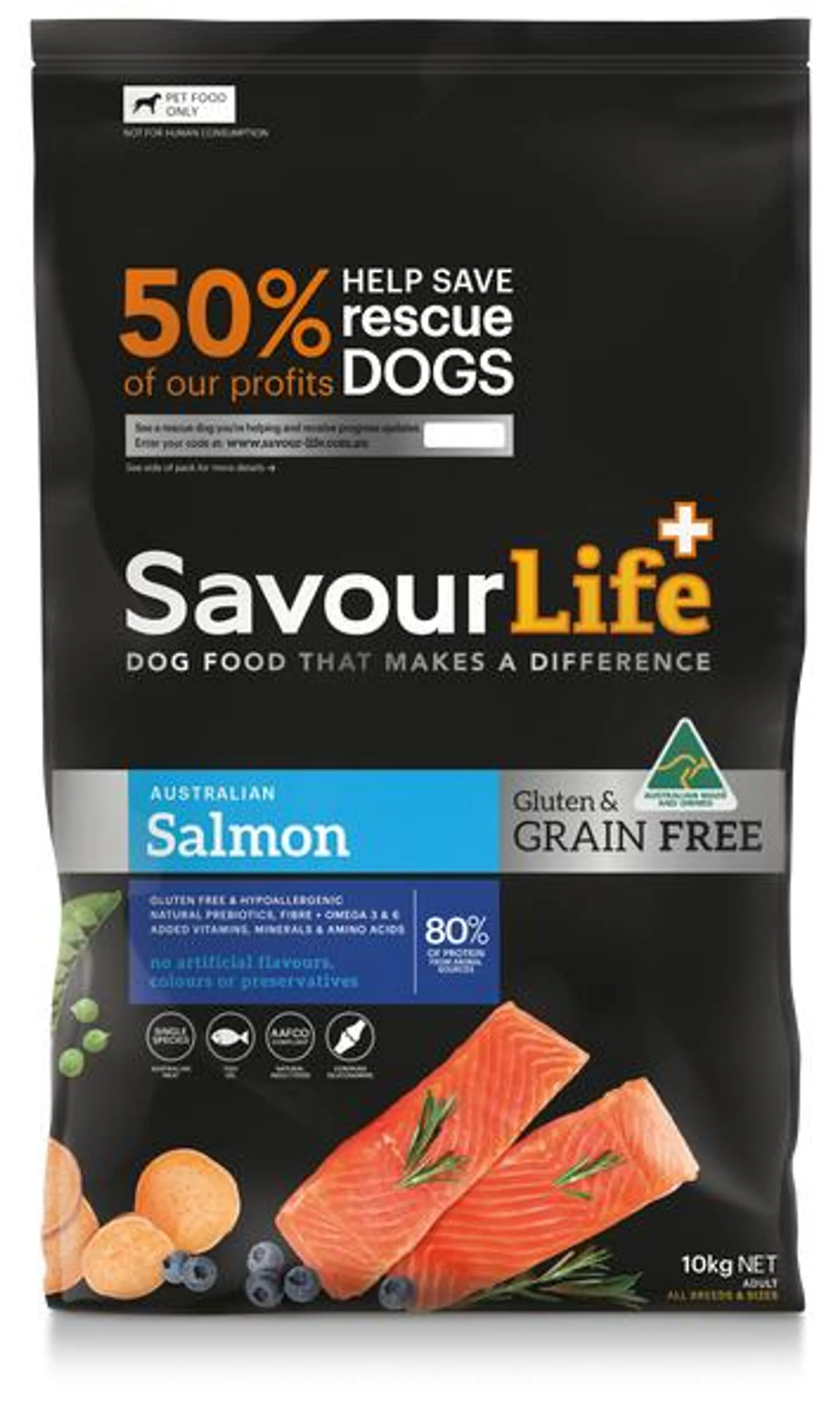 SavourLife - Grain Free Salmon Dog Dry Food (10kg)