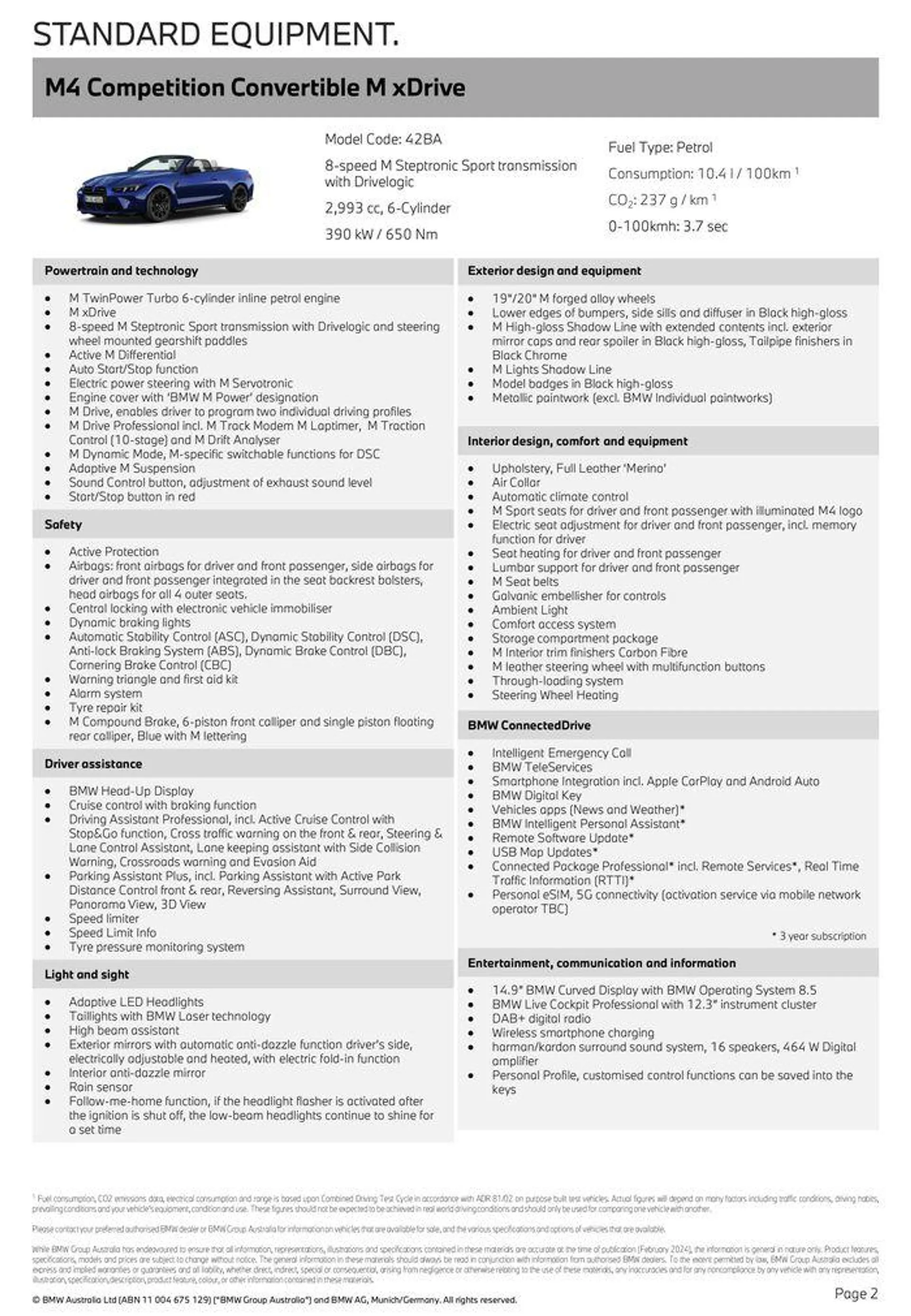 The M4 Convertible - Catalogue valid from 11 September to 31 December 2024 - page 2