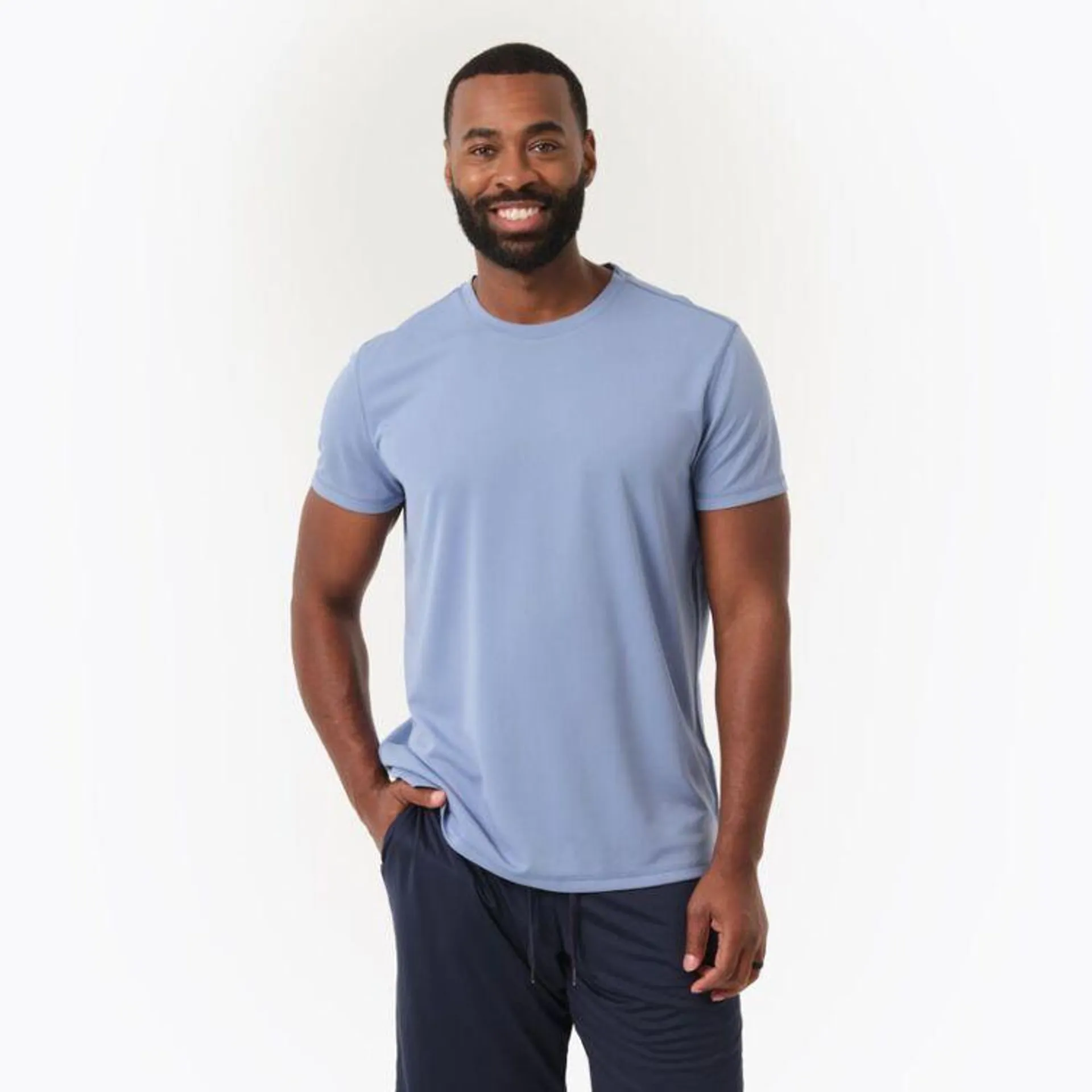 NMA Men's Perfomance Short Sleeve Tee Dust Blue