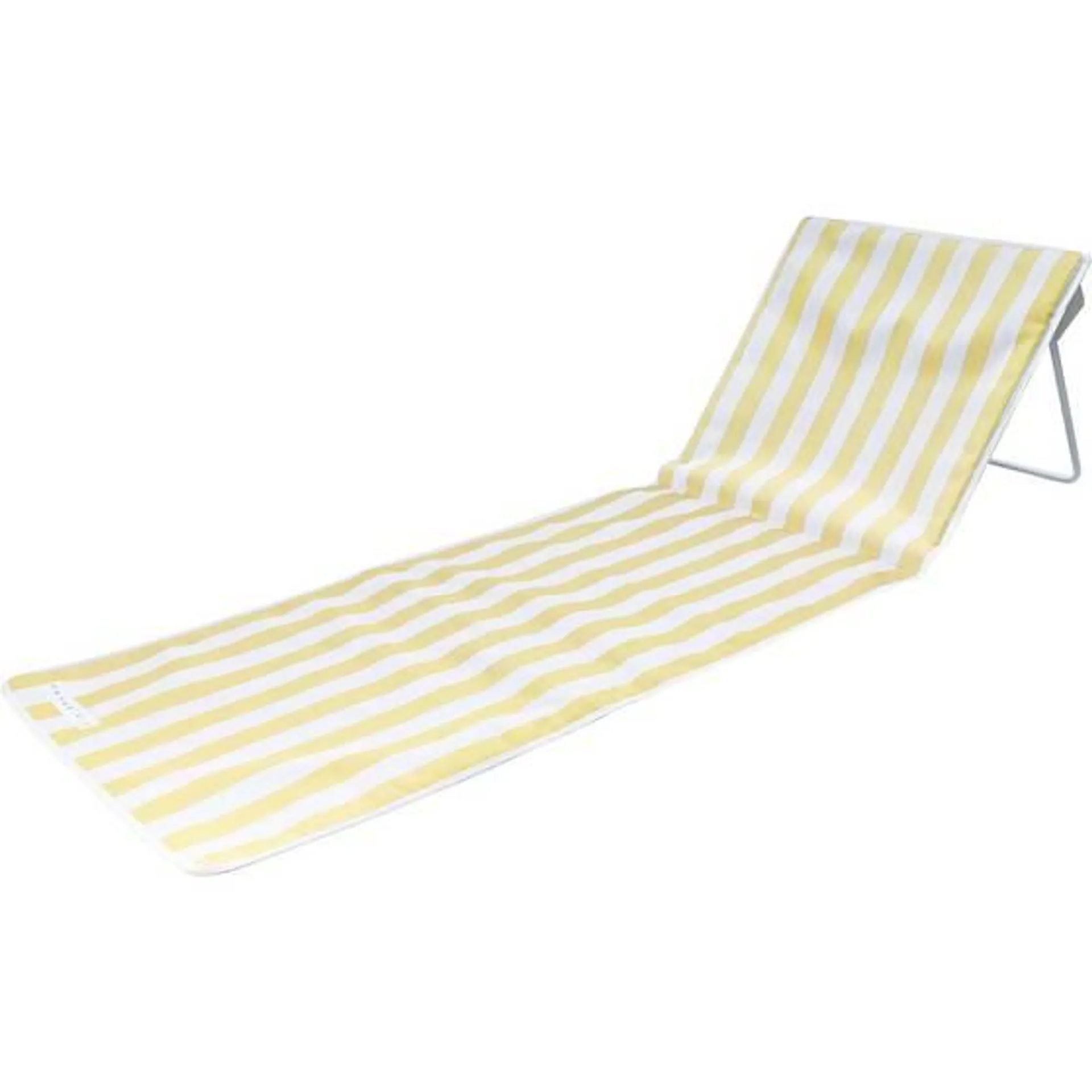 Wanderer Yellow Stripe Beach Lounger 100kg