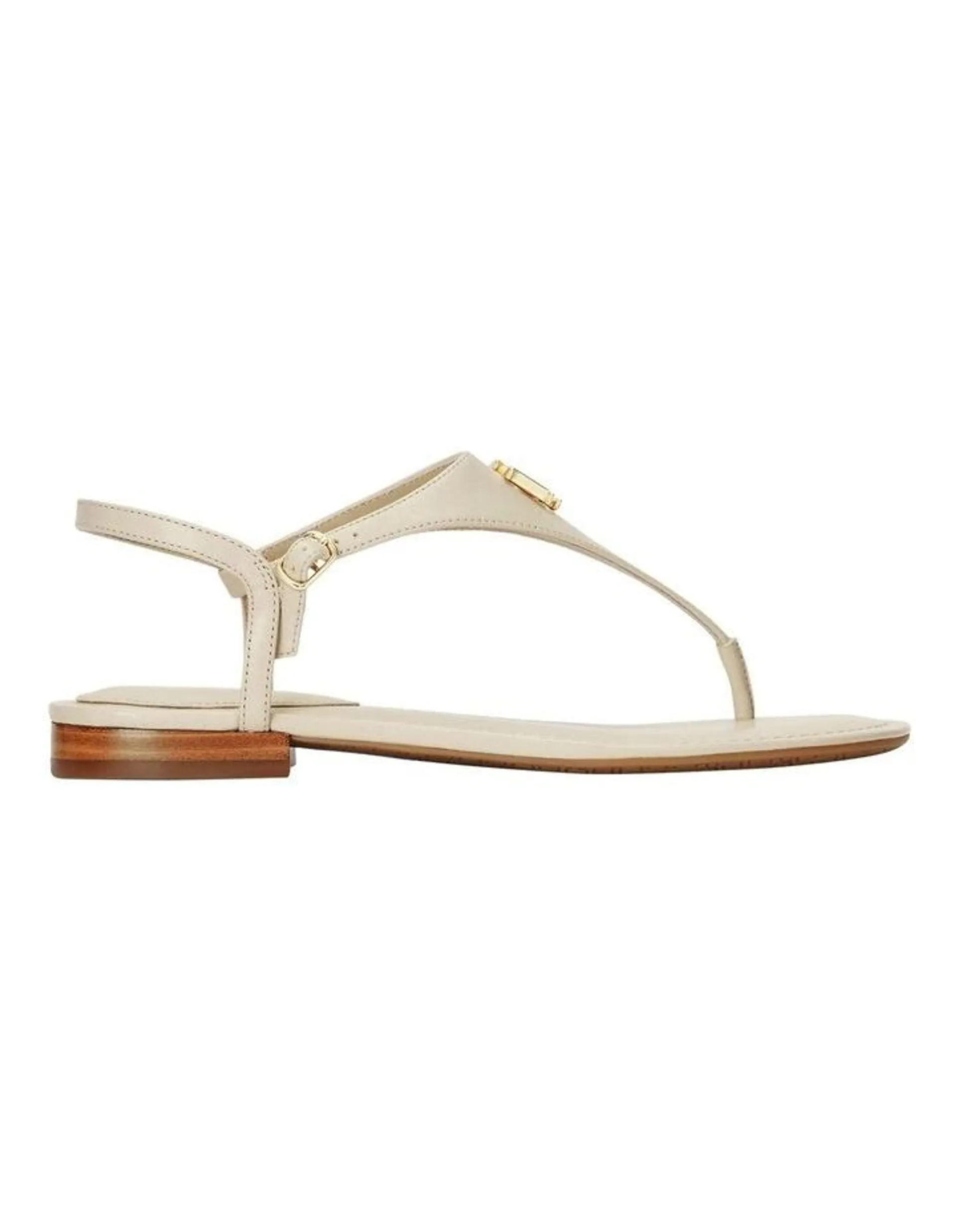 Ellington Explorer Leather Flat Sandal in Sand