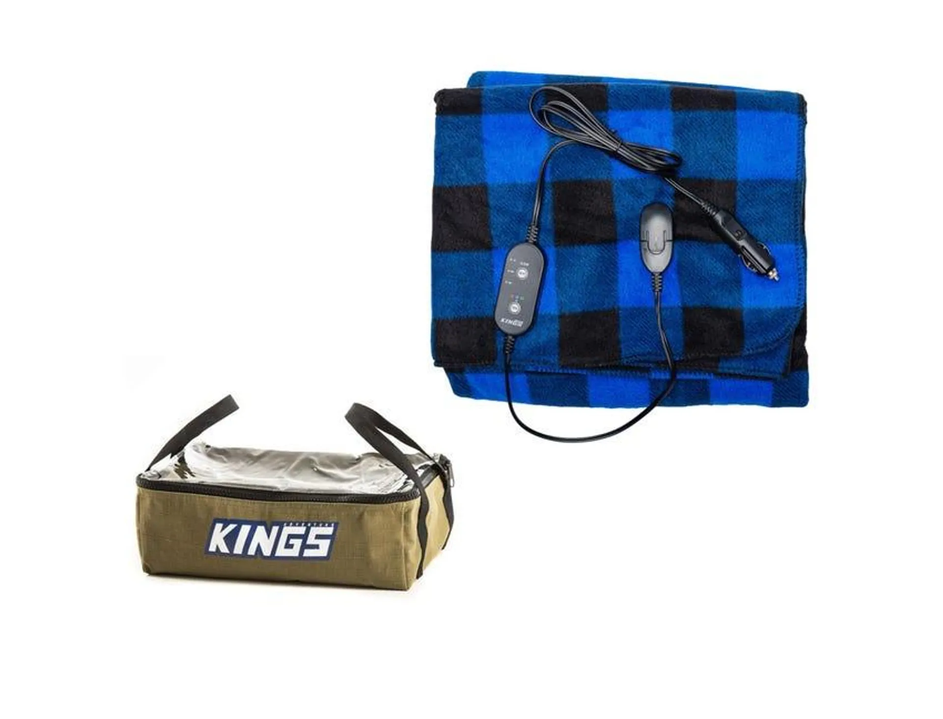 Kings 12V Heated Blanket + Clear Top Canvas Bag