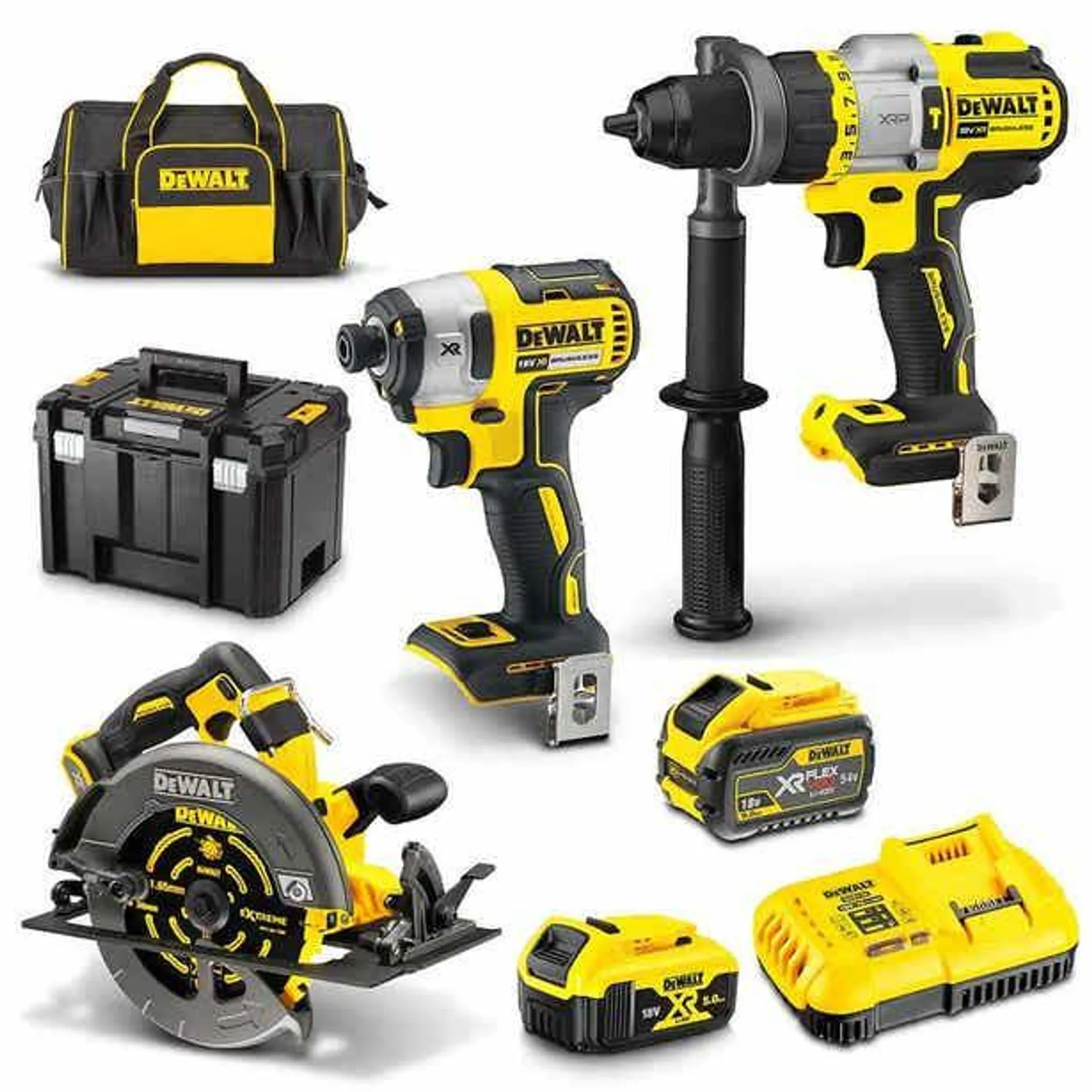 DEWALT 18V/54V 3 Piece 1x5.0Ah/1x9.0Ah Combo Kit DCZ357P1X1T-XE