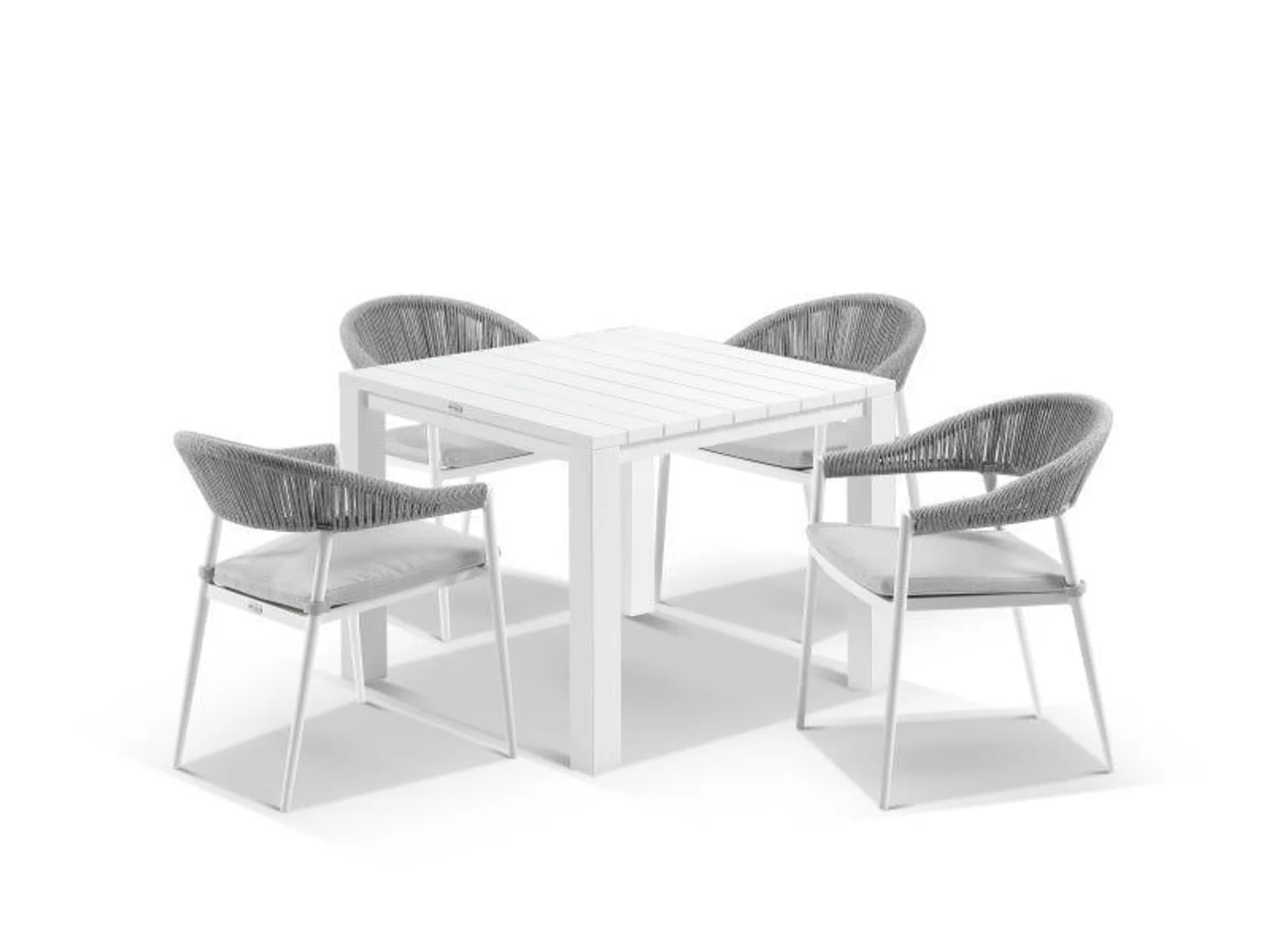 Adele table with Nivala Chairs 5pc Outdoor Dining Setting