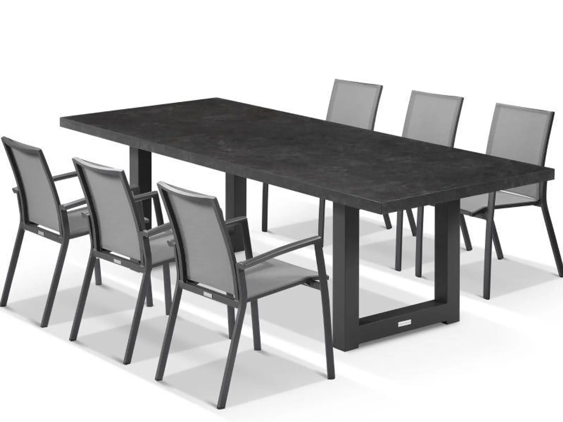 Modena Ceramic Table With Sevilla Chairs 7pc Outdoor Dining Setting