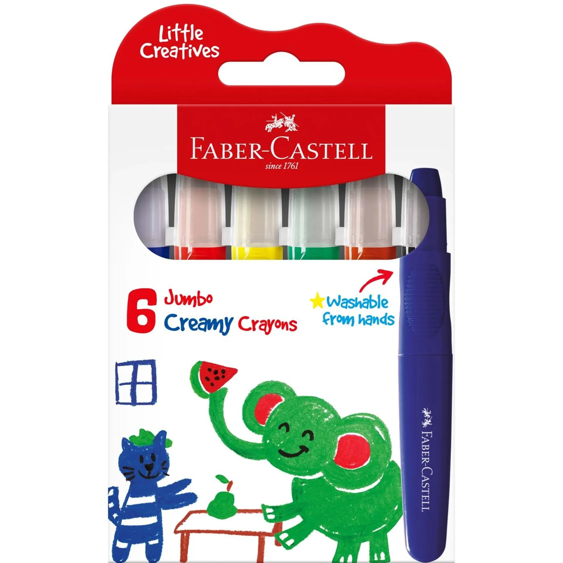 Faber-Castell Little Creatives Jumbo Creamy Crayon 6 Pack