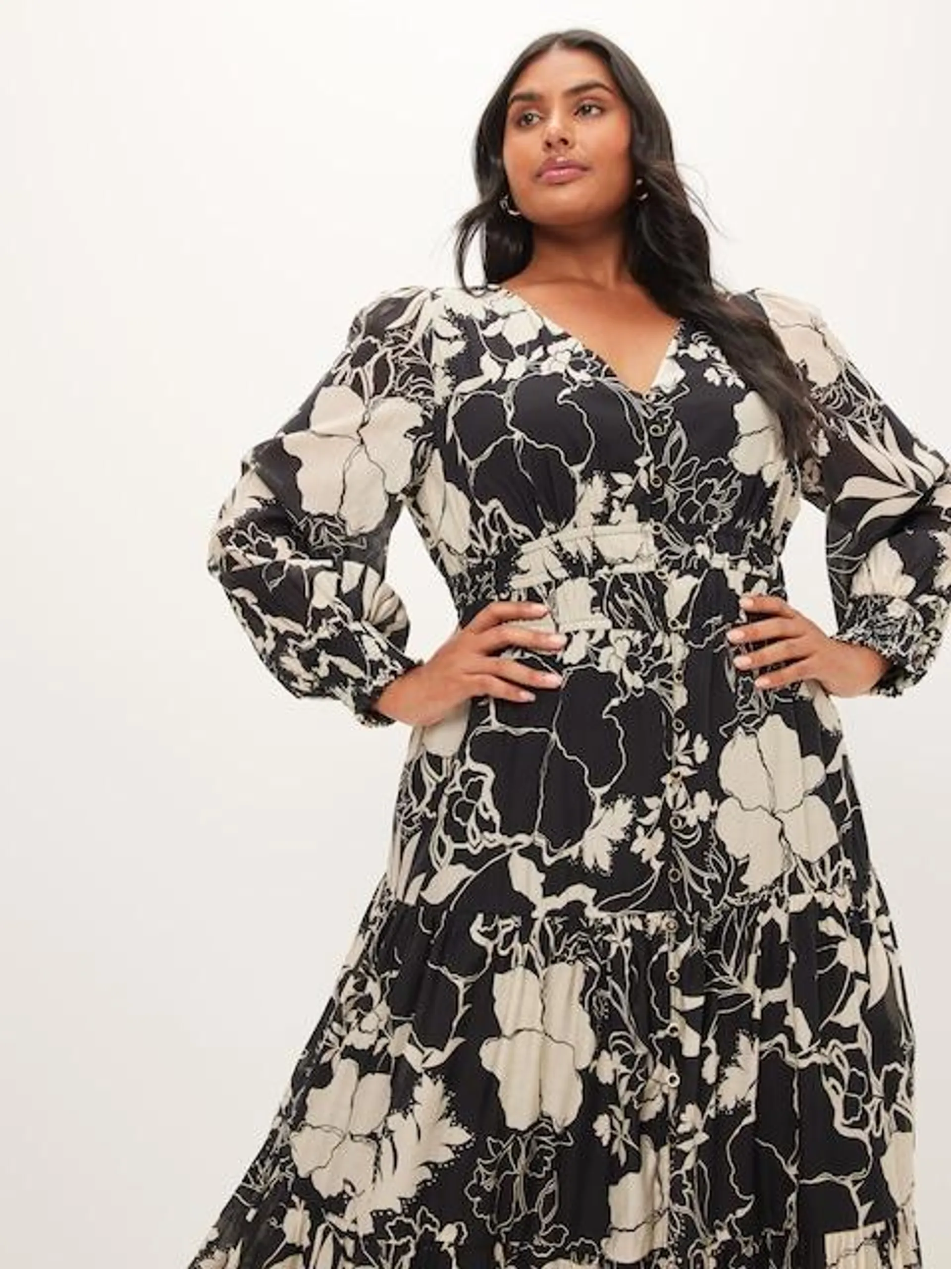 Curve Eleanor Spliced Midi Dress