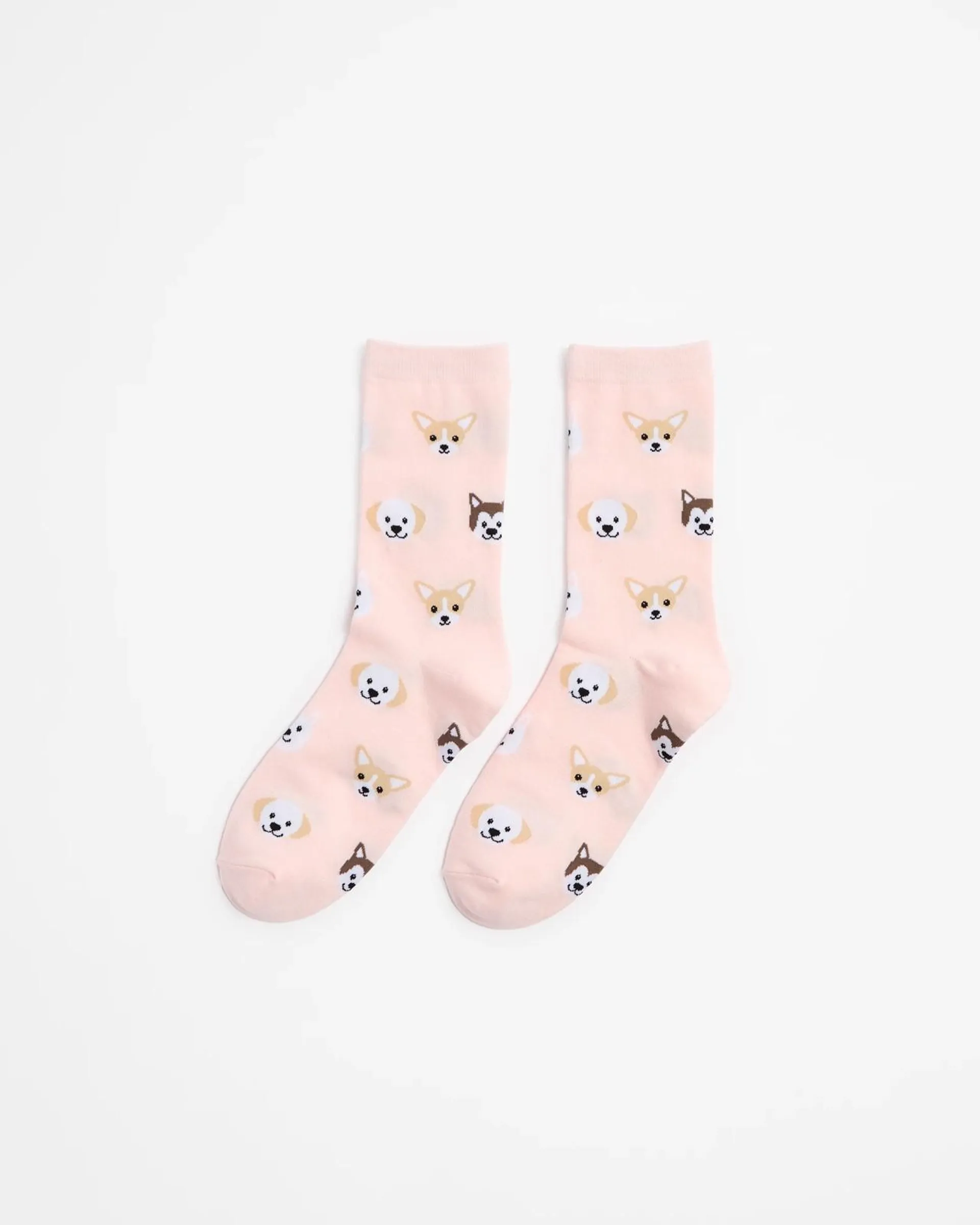 Dog Print Crew Length Socks - AC-Lab