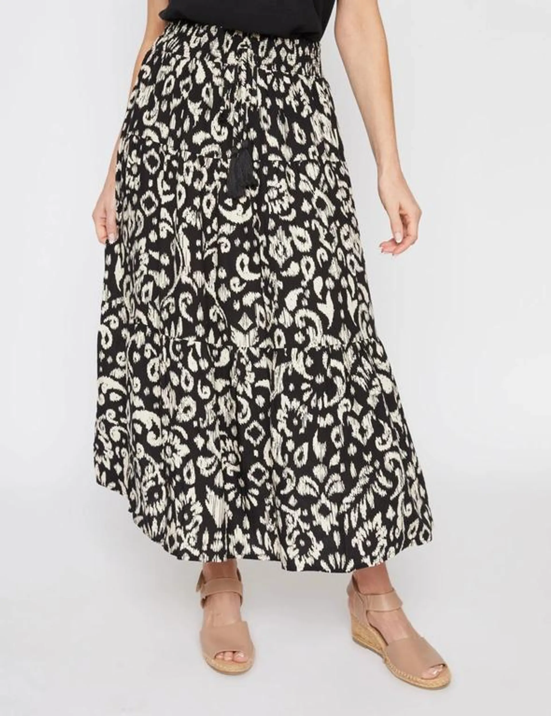 Millers Tiered Rayon Maxi Skirt