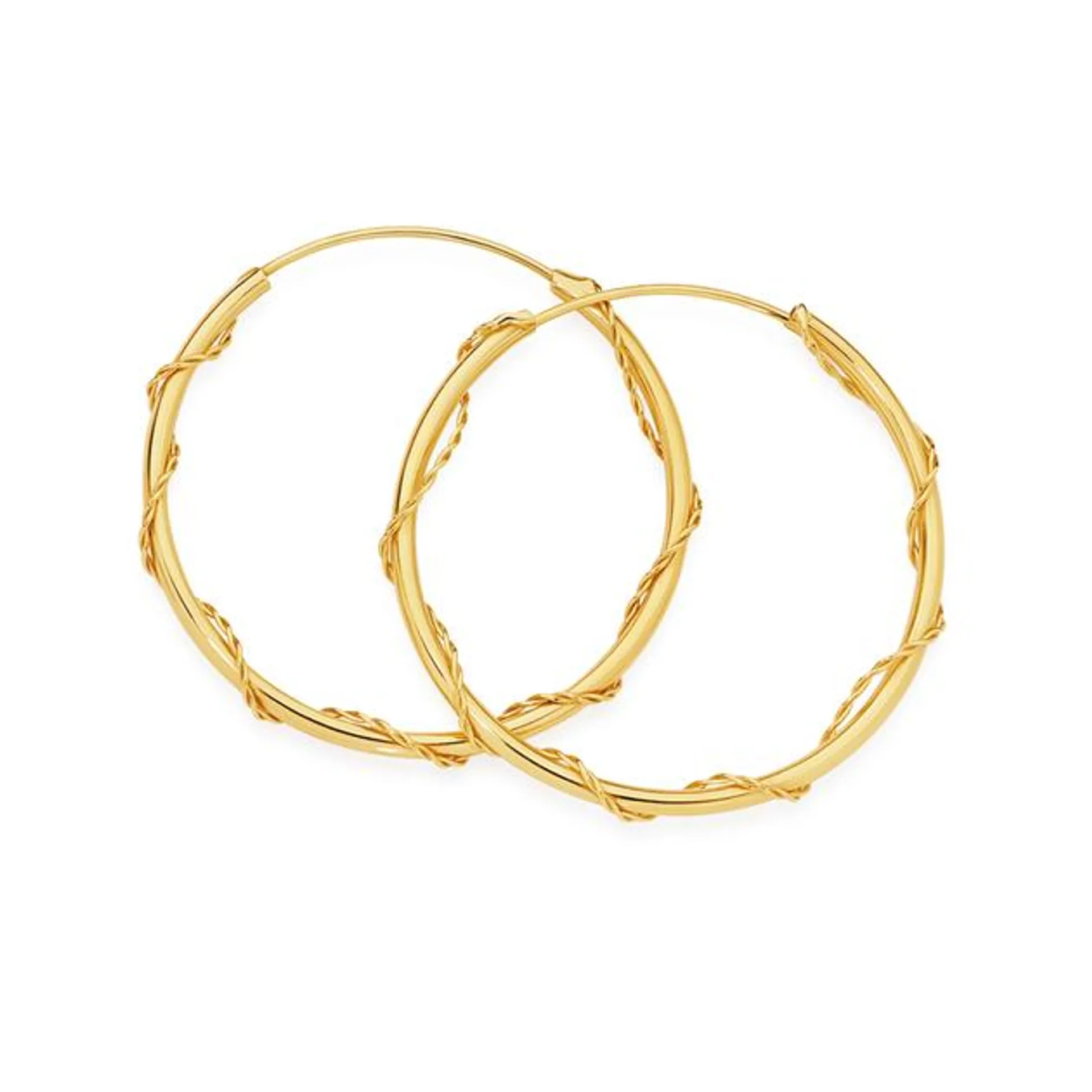 9ct Gold 18mm Flexi Hoop Earrings